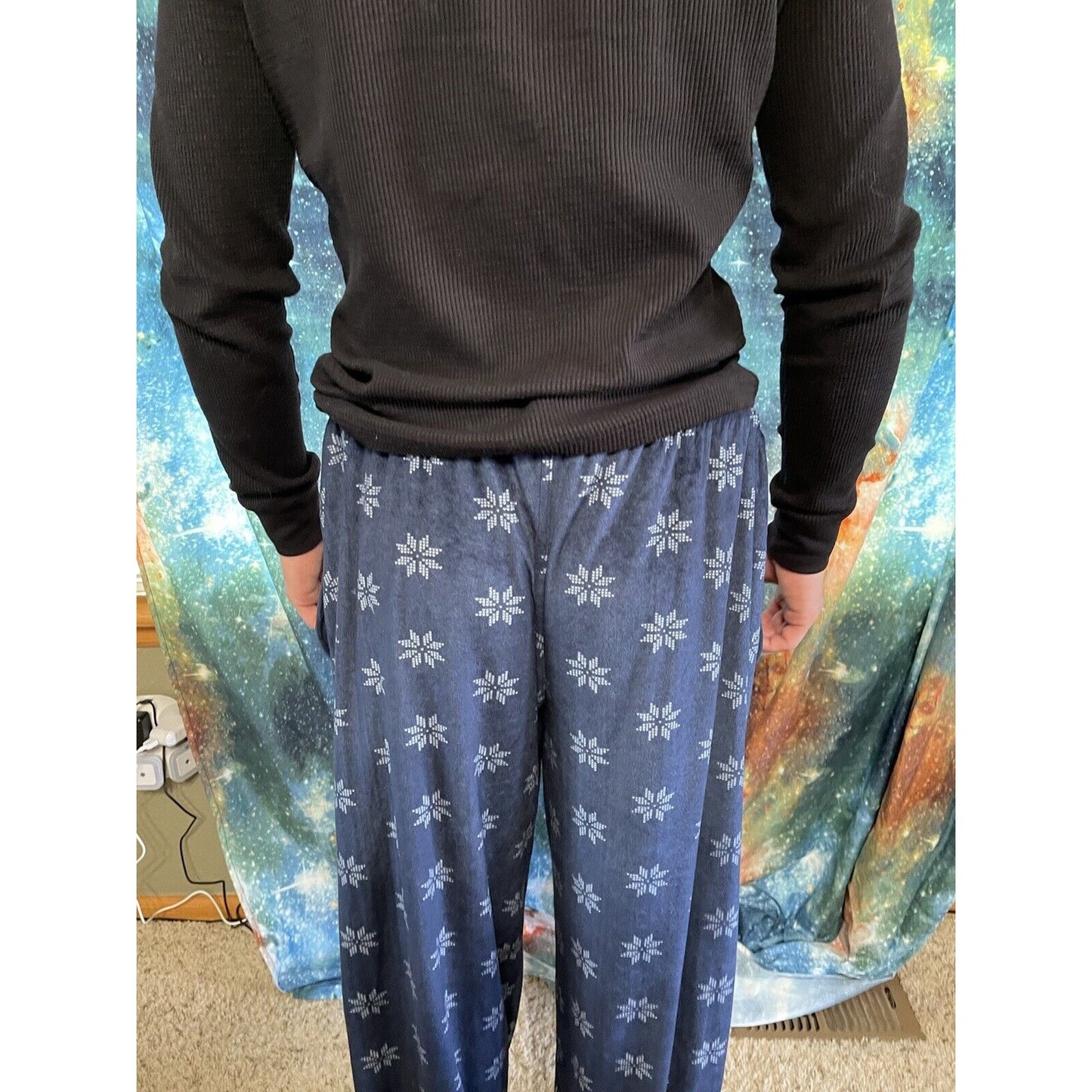 Men’s XL George Snowflake Blue sleepwear Flannel