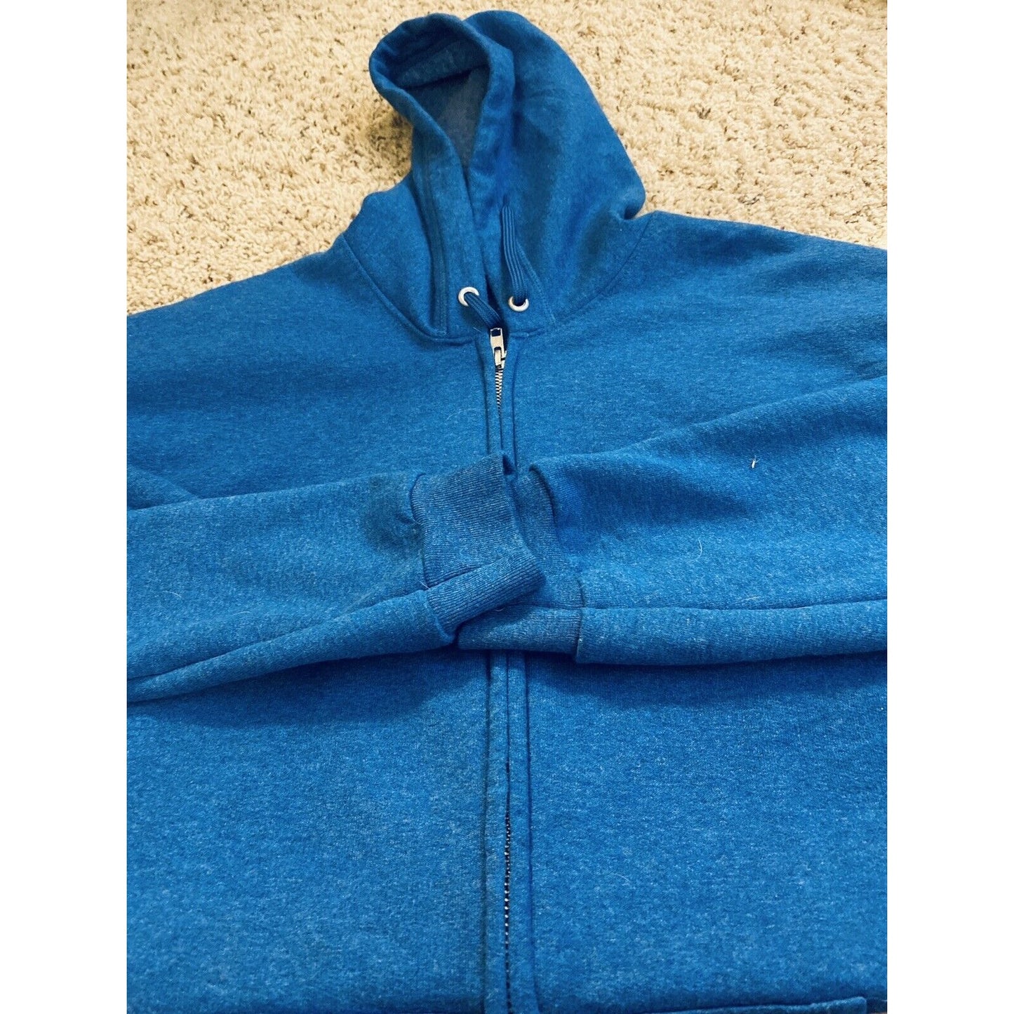 Hanes Men's Full-Zip Fleece Hoodie. Royal Blue. Medium