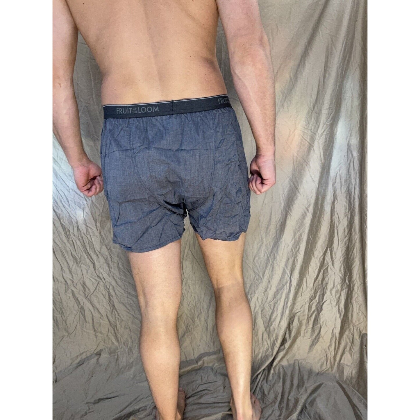 men's fruit of the loom Steel blue boxer shorts large