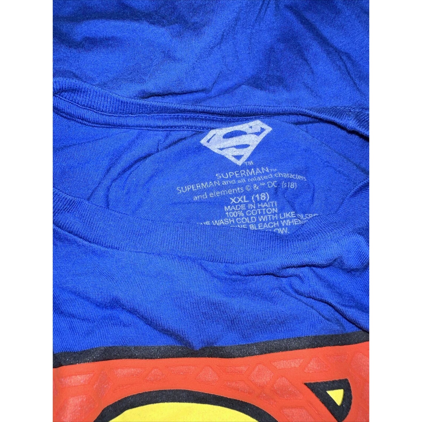 Boy’s XXL (18) Blue Super Man Shirt