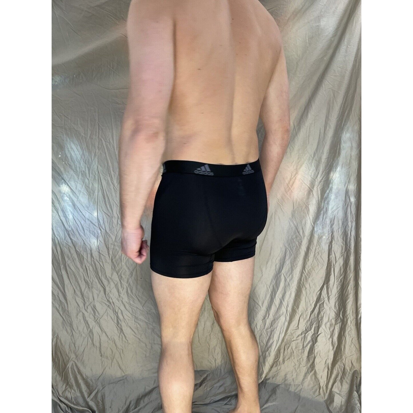 men's black adidas aeroready black compression boxer briefs medium