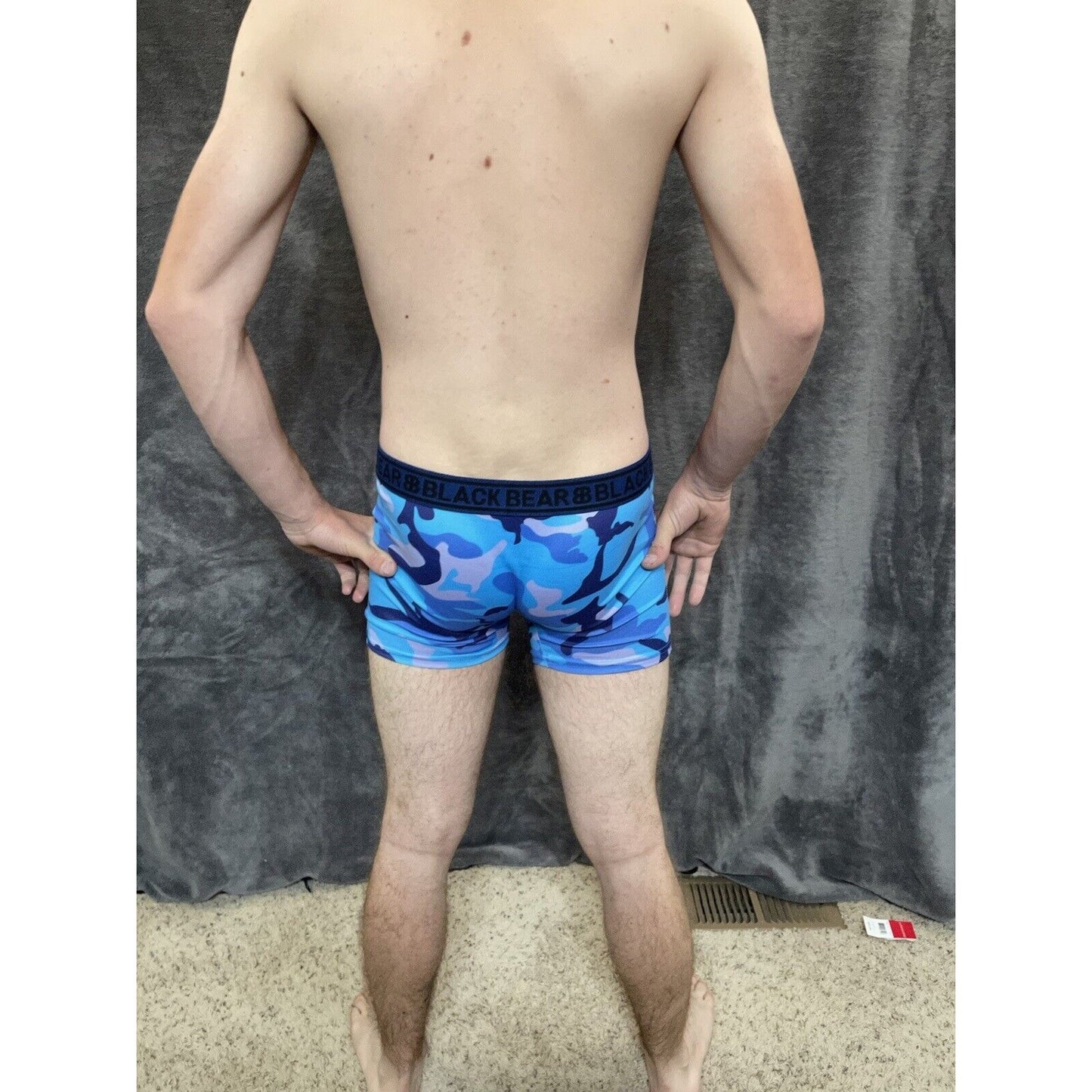 men's medium athletic trunk style black bear boxer brief Blue Camo