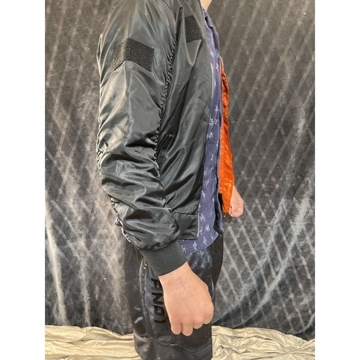 men’s black indonesia air force Cadet flight jacket fits like a small
