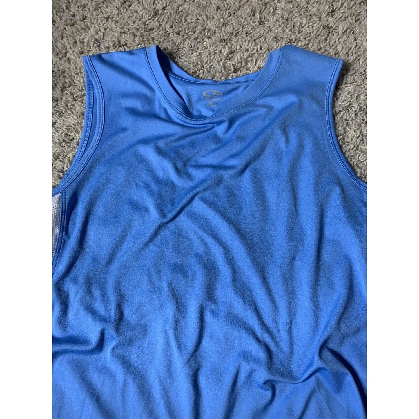 Champion Blue/White Tank Top Singlet Running Workout Mens Activewear XL