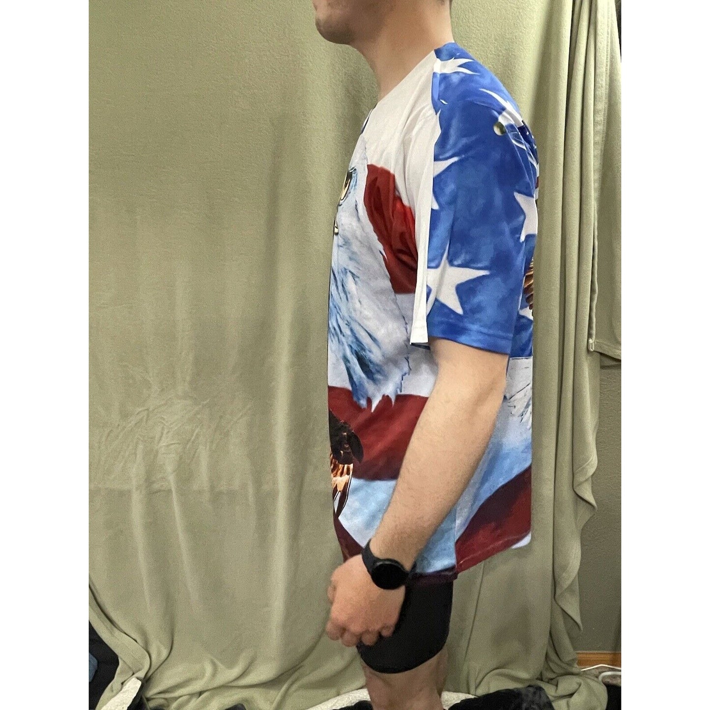 Bald Eagle Cotton Traders Sport Large Patriotic USA Shirt