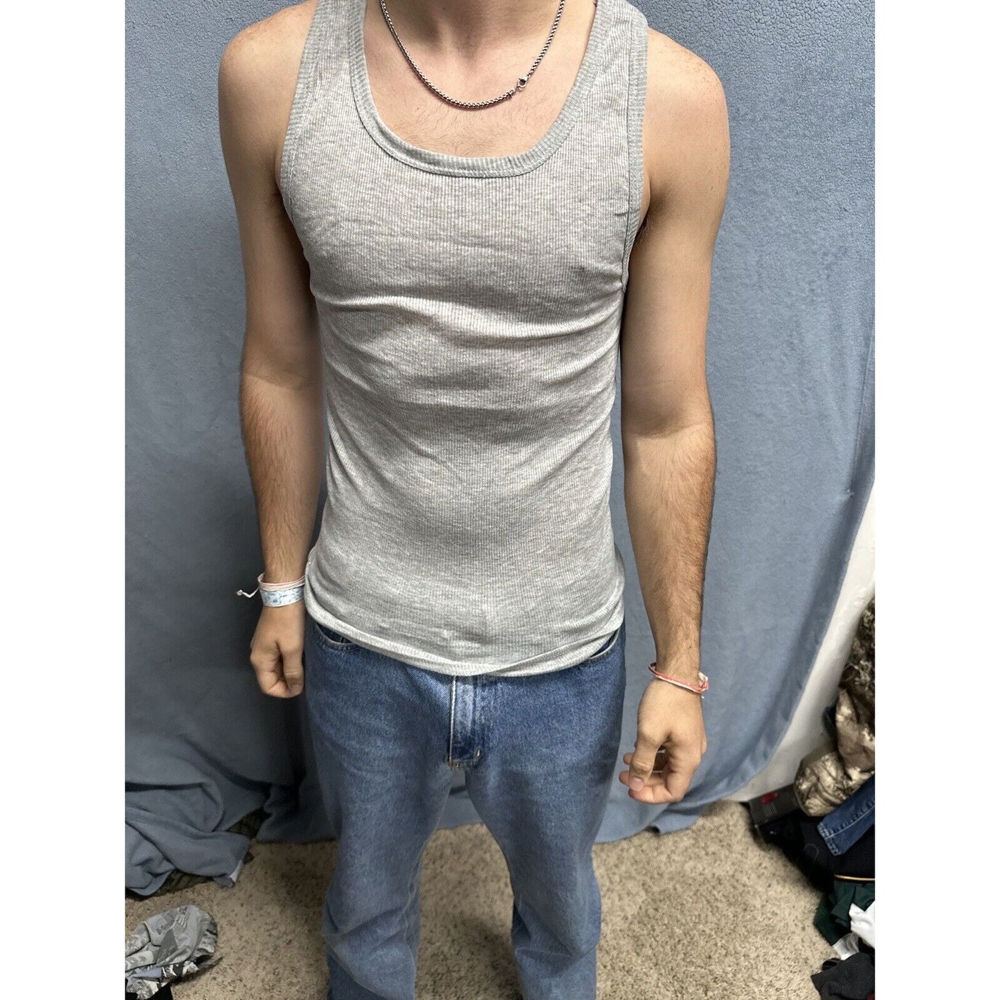 Men’s Gray Spyder Medium Gray Muscle Shirt Tank