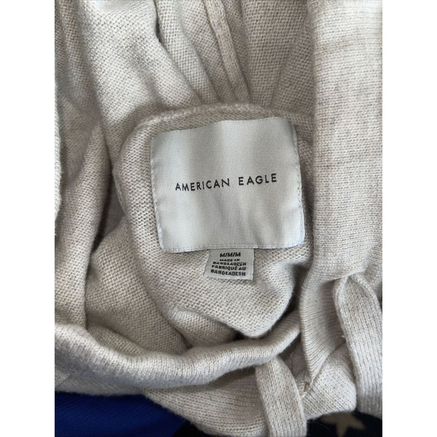 men's beige american eagle medium hoodie pullover sweater