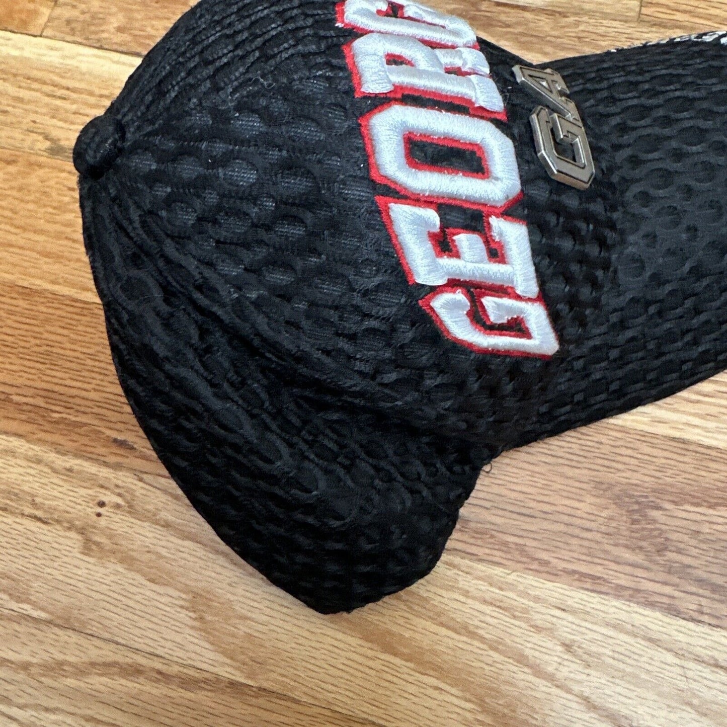 State of Georgia black baseball cap hat cap together