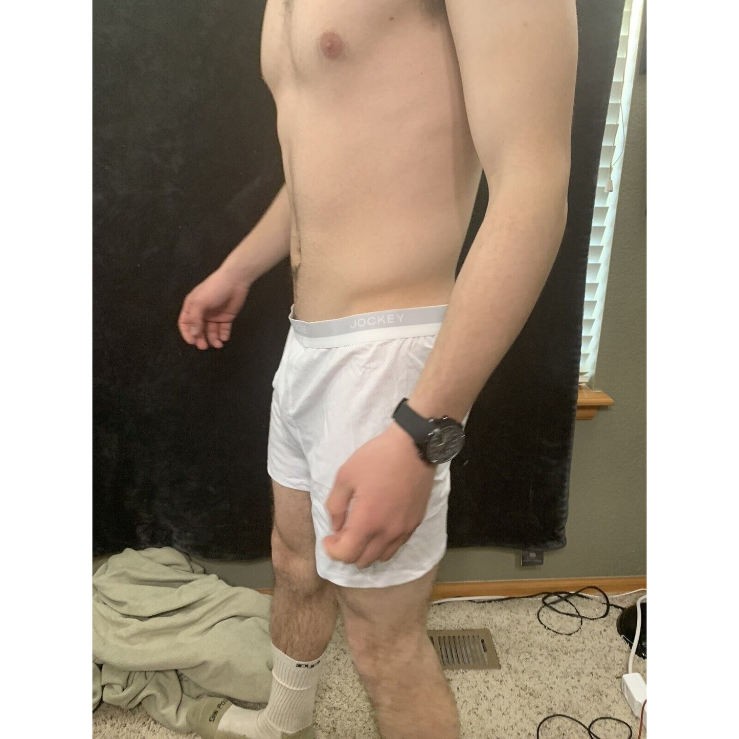 Men’s Jockey White Ultimate Breathe Boxer Brief XL
