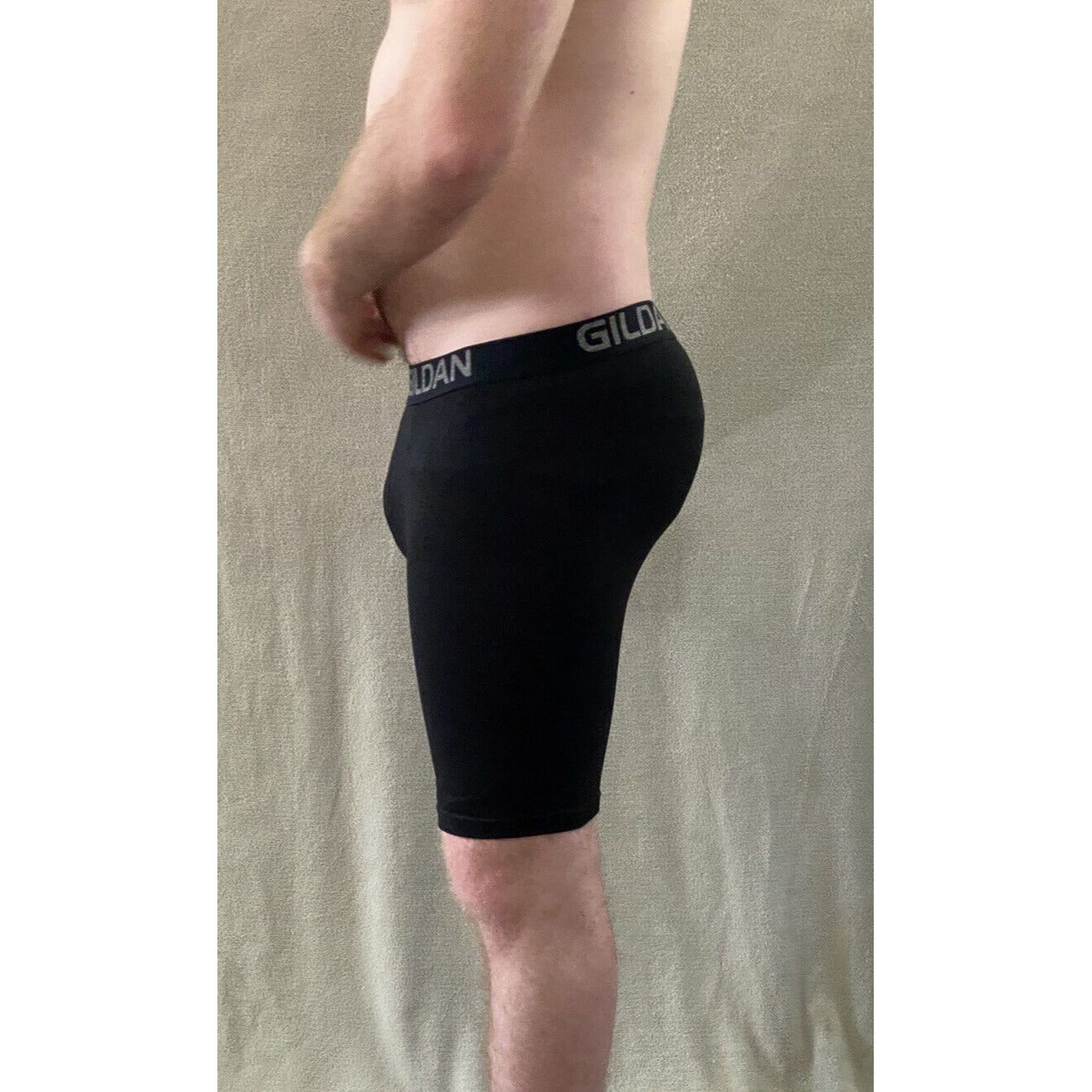 Gildan Men’s Medium (32-34) Black Cotton-spandex Boxer Briefs Underwear