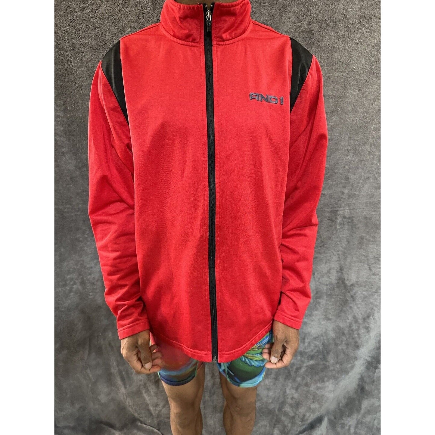 Men’s Red Full Zip AND1 Large Jacket