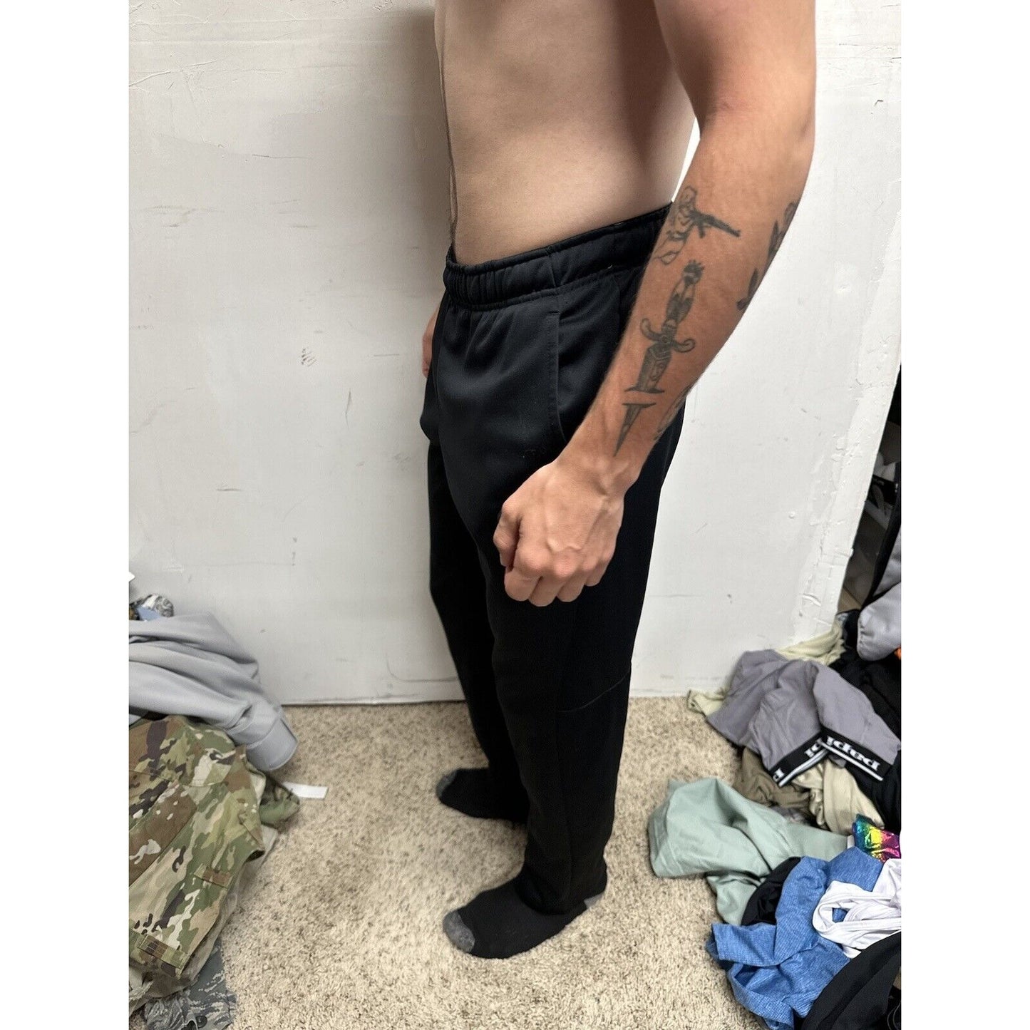 Men’s Black Nike Small Dri Fit Athletic Pants Sweat Pants With Pockets
