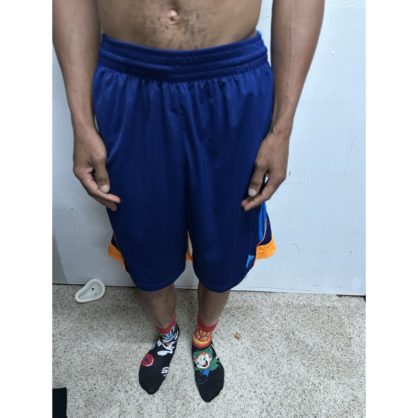Men’s Medium Adidas Clima Lite Blue Athletic Shorts With Pockets