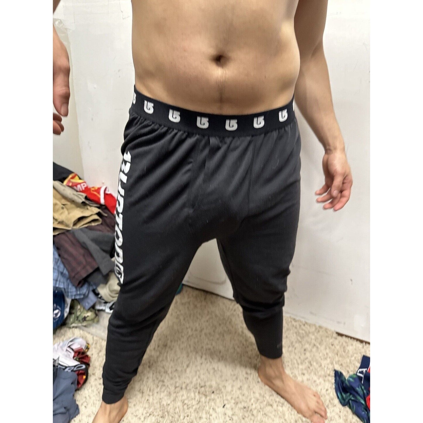 Men’s Black Burton Dry ride Small Thermal Sweatpants