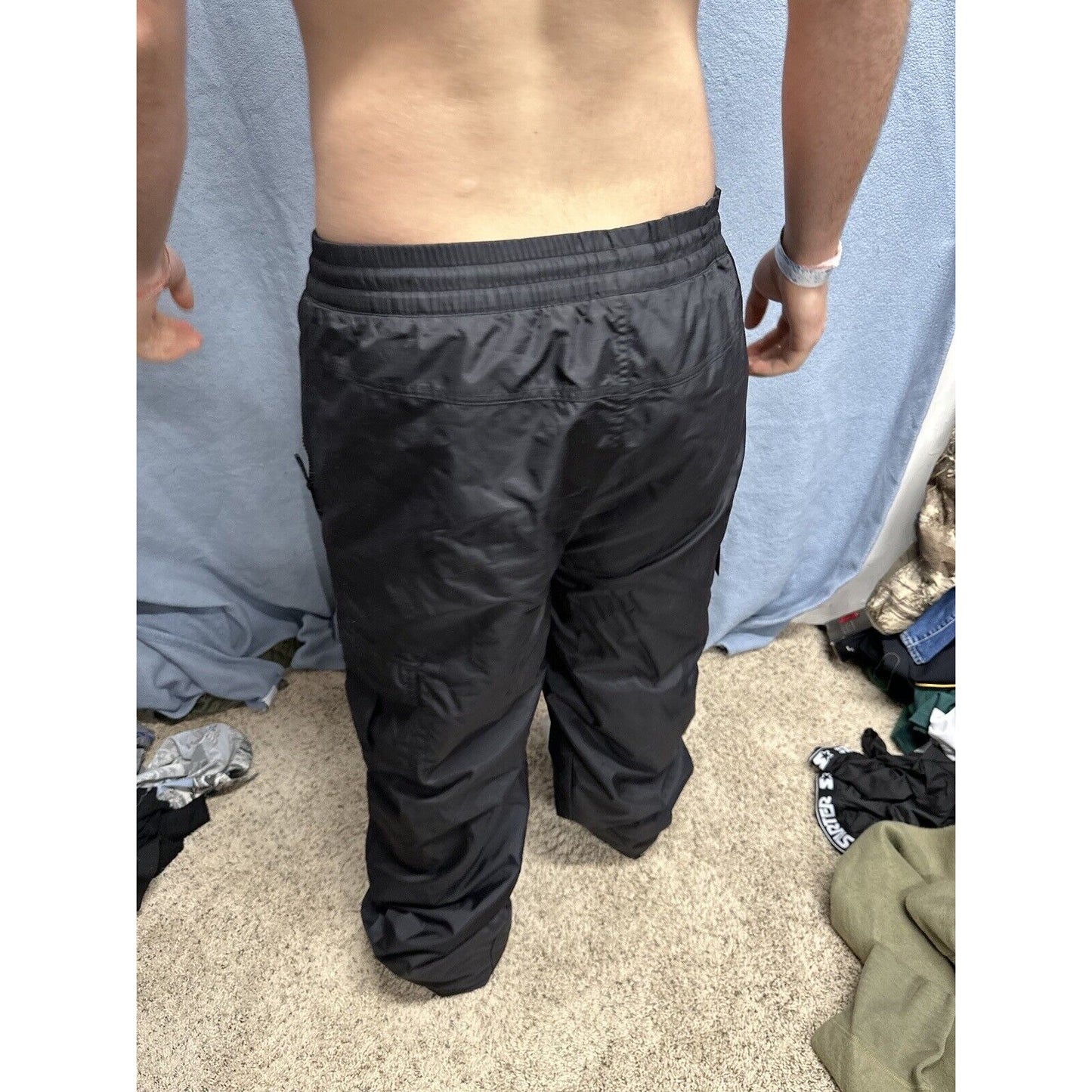 Men’s Black Sports Essentials Large Nylon Snow Pants