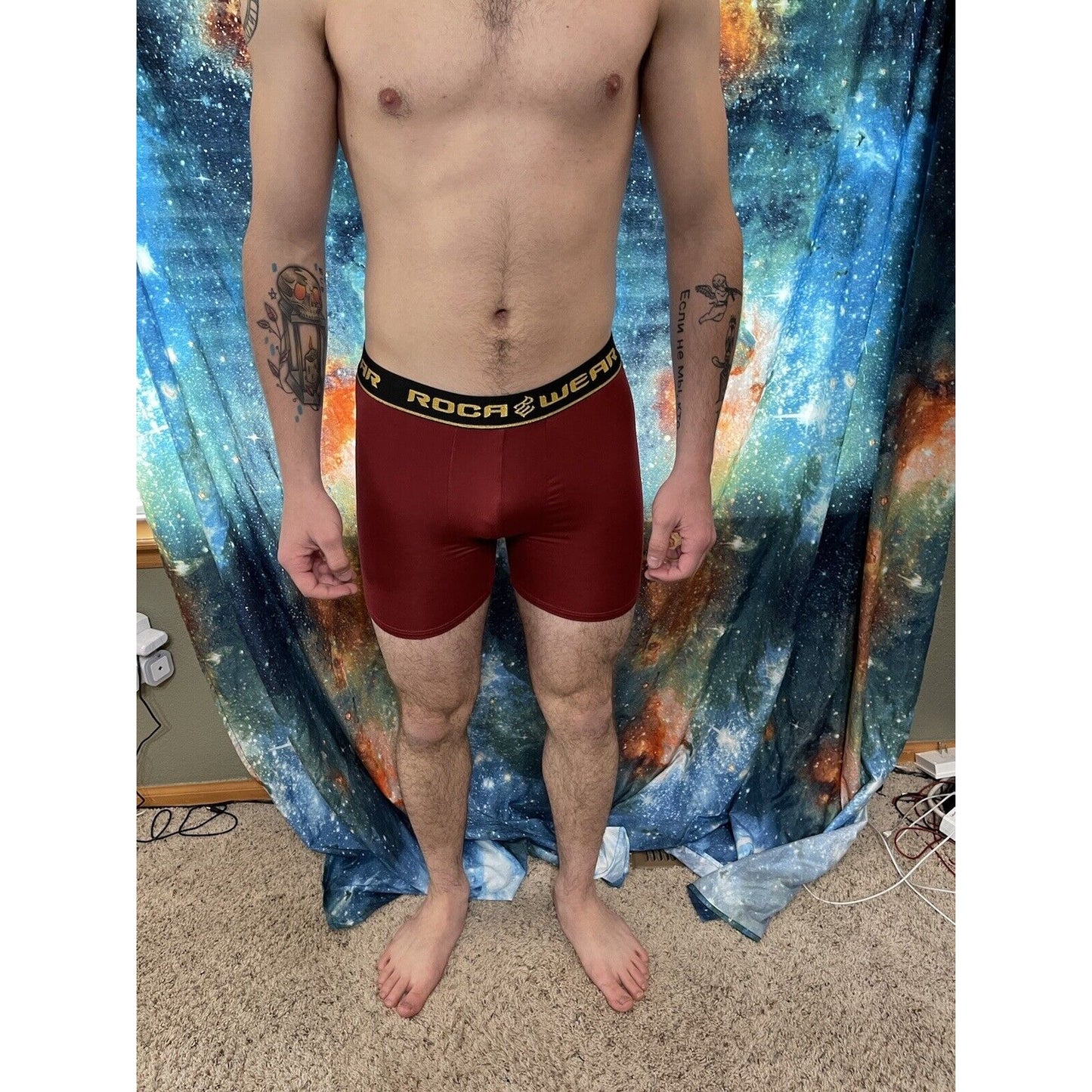 men's maroon rocawear small compression shorts New And Unworn