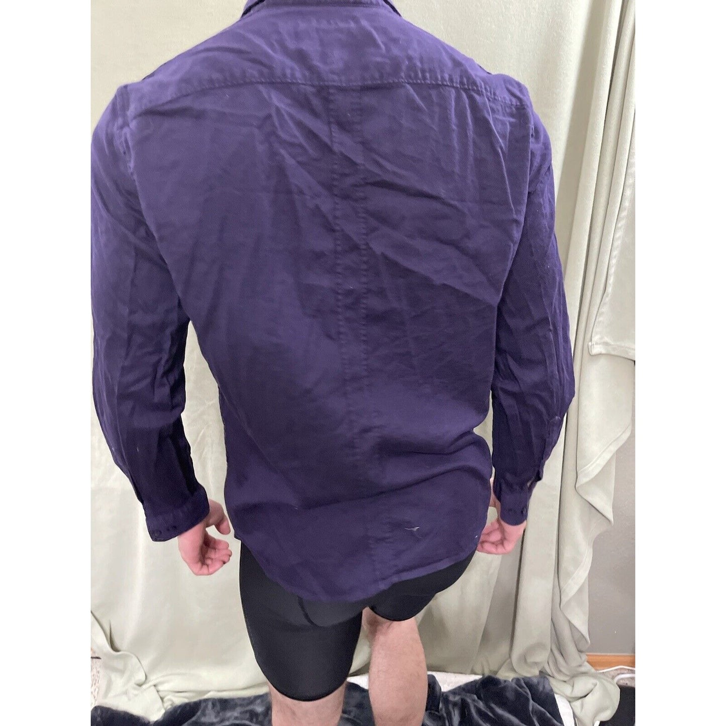 Men’s Marc Anthony Stretch Slim Fit Medium Plum Long Sleeve