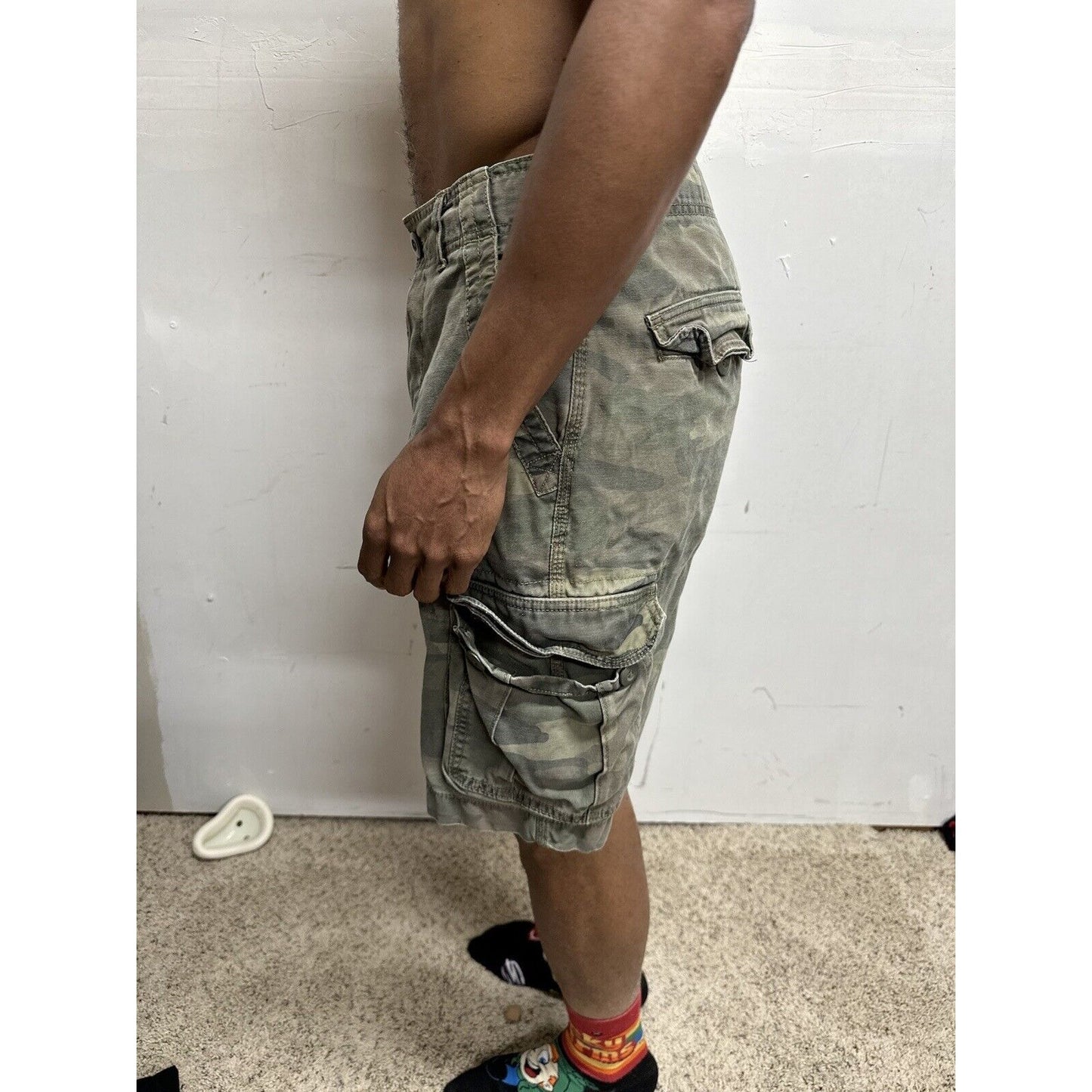 Men’s Camo Cargo Shorts Faded Glory Size 30