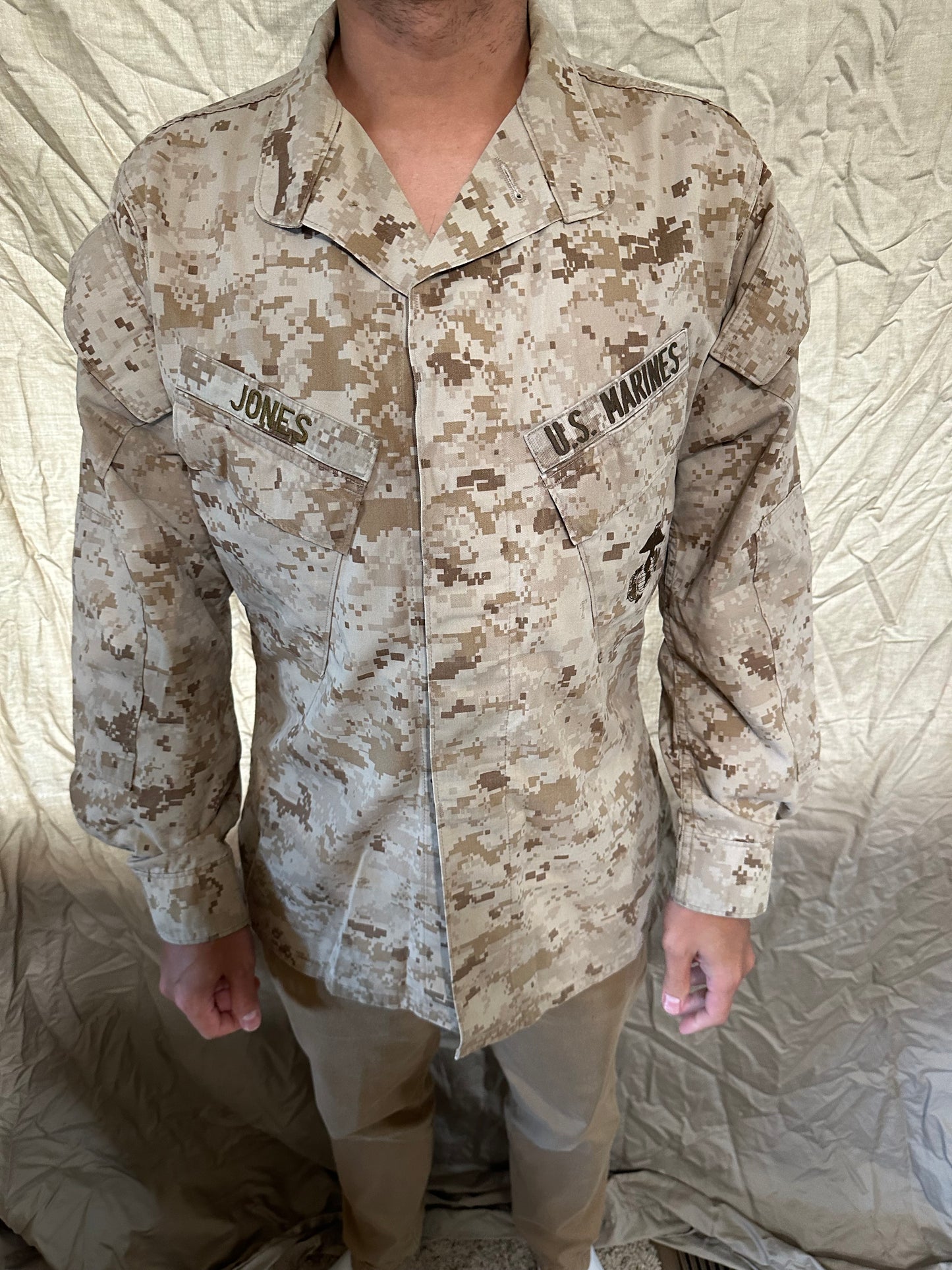 Men’s desert marpat usmc marine corps small regular blouse top