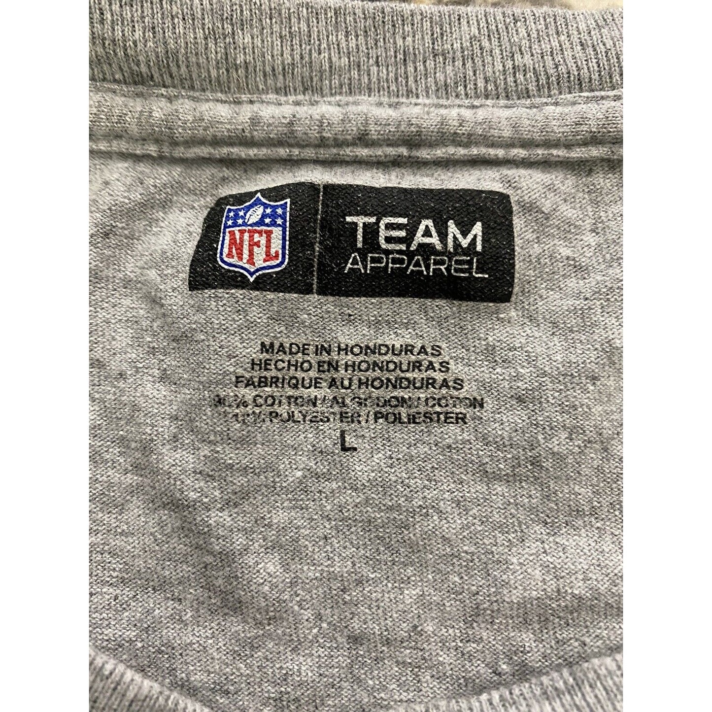 DENVER BRONCOS Football NFL Team Apparel Gray Men’s Large T-shirt
