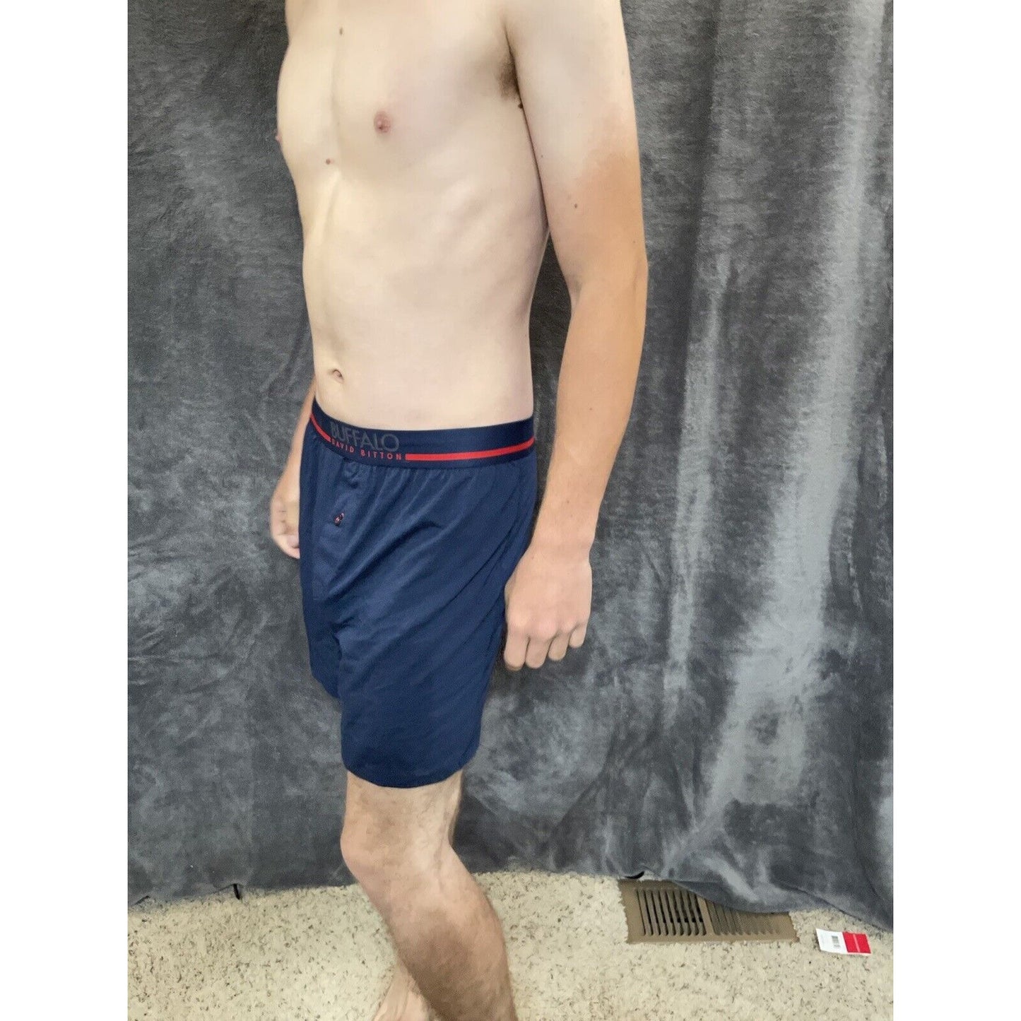 men's buffalo david bitton Dark blue cotton spandex boxer shorts