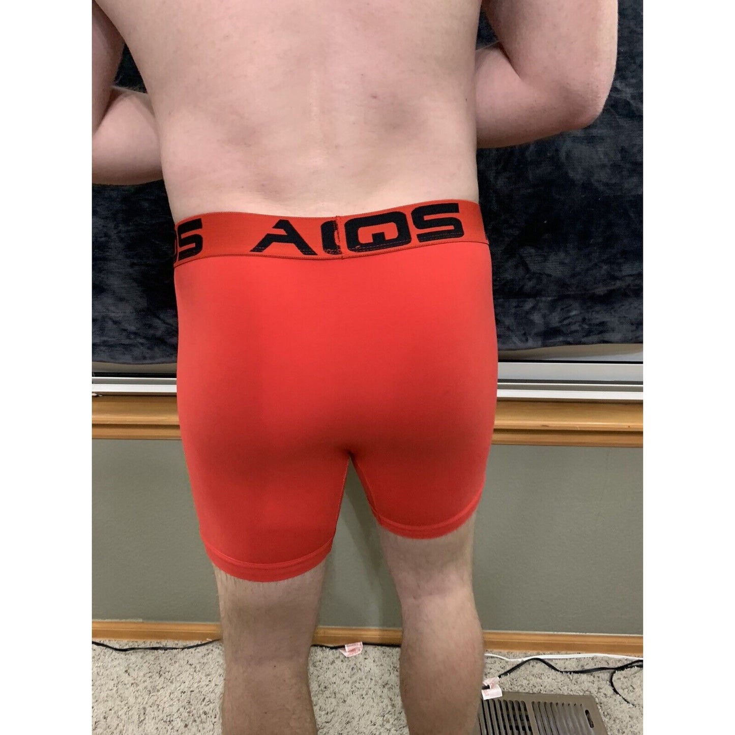 AQS Men’s XL Red Boxer Briefs Poly Lycra