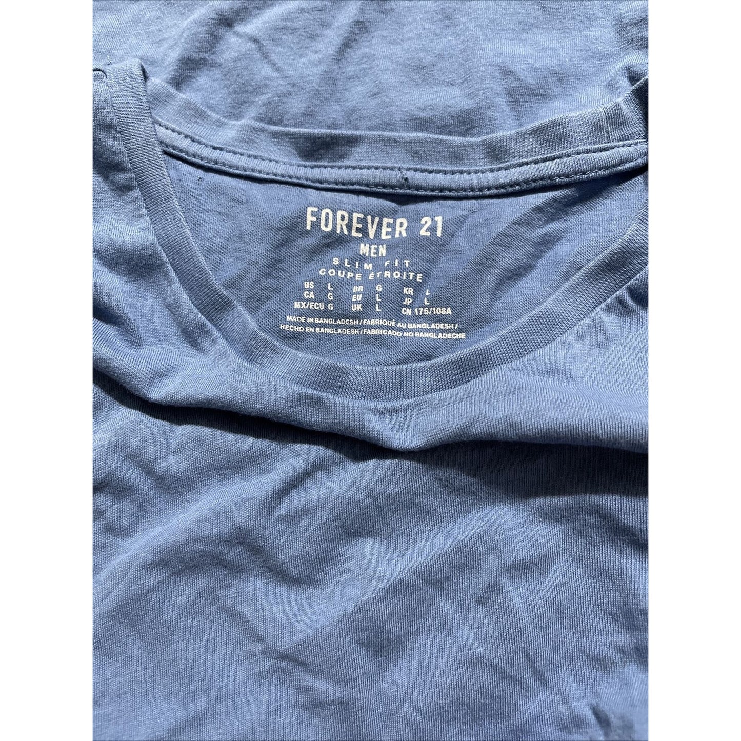 Men’s Large Forever 21 Blue Short Sleeve Shirt