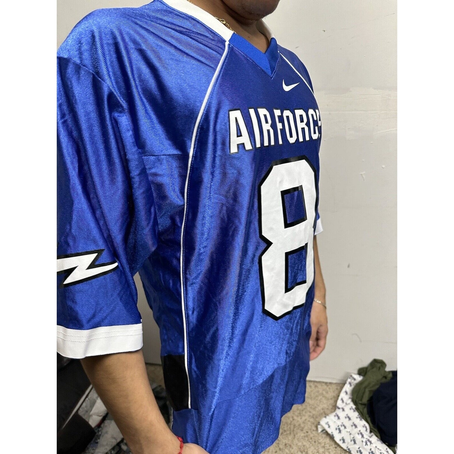 Men’s Air Force Falcons Team Nike Football Jersey Number 8 Medium
