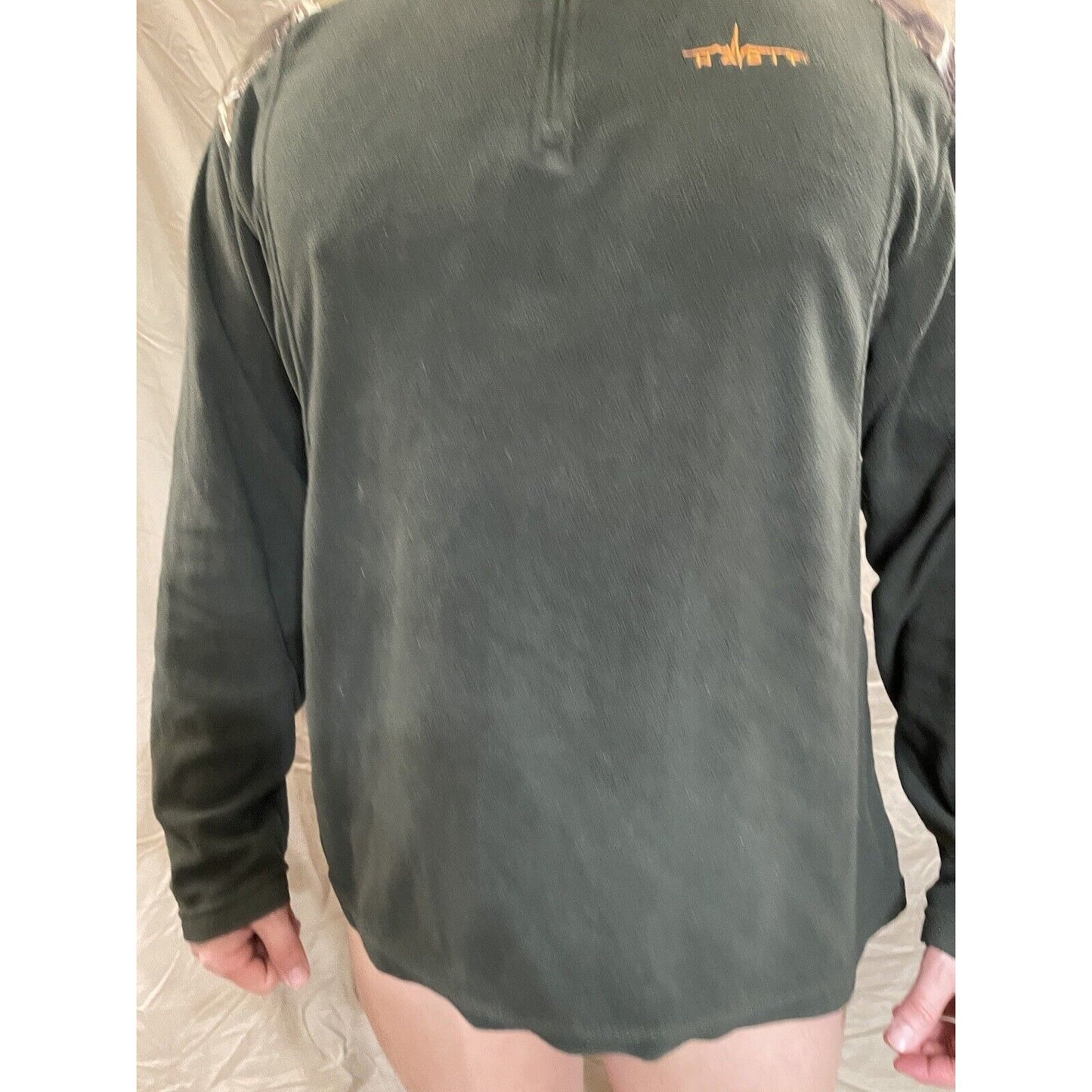 Men's Habit Large quarter zip pullover sweatshirt green