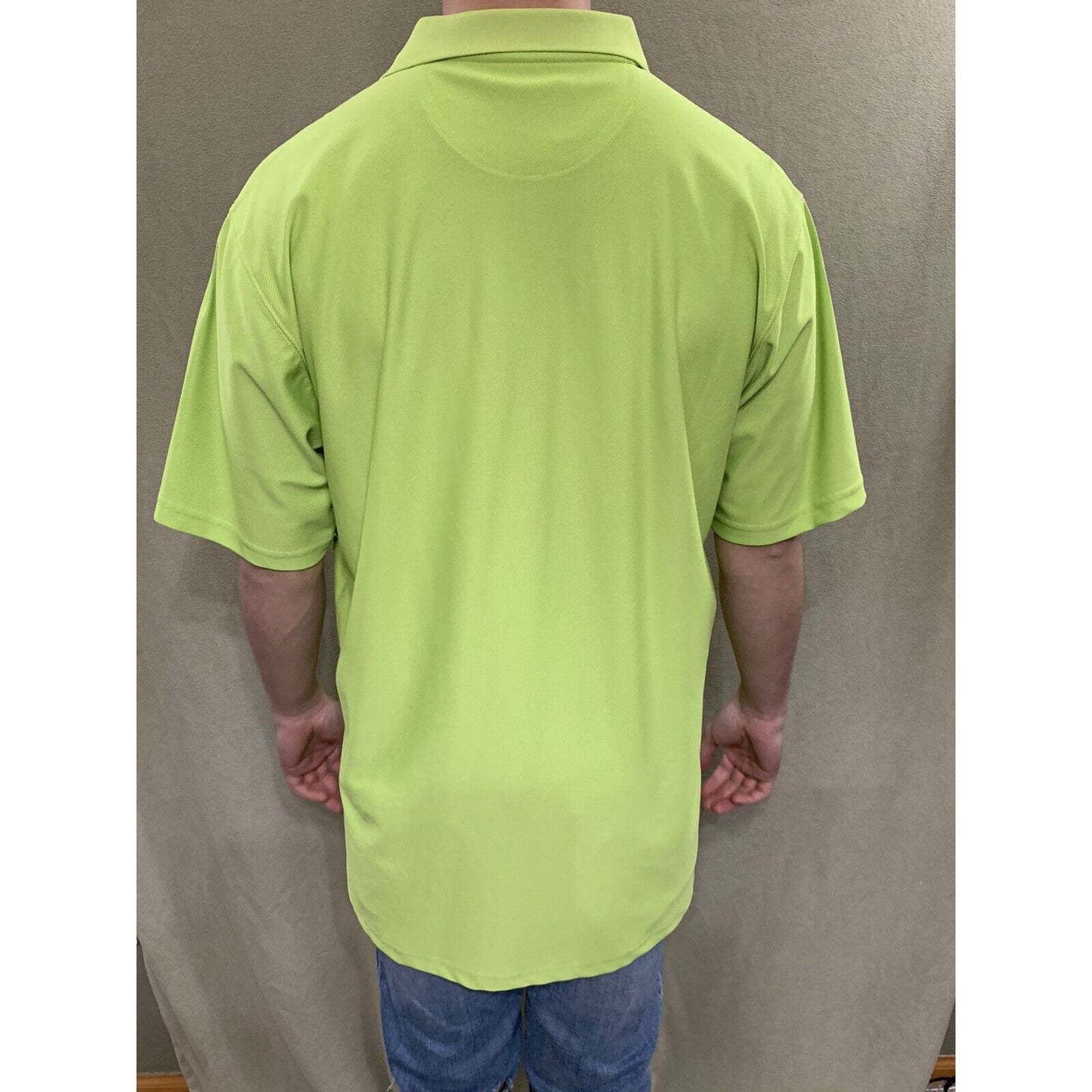 Men’s Large Lime Green Caribbean Palms Polo Shirt