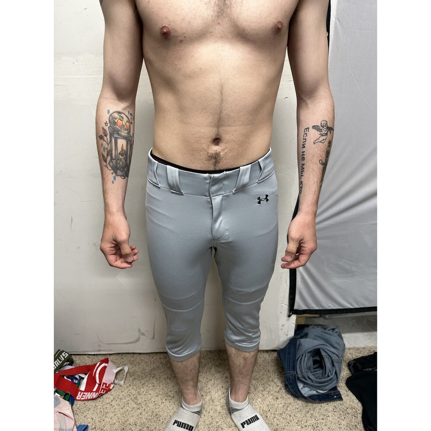 Men’s Small Gray Softball Heatgear Baseball Pants under armour