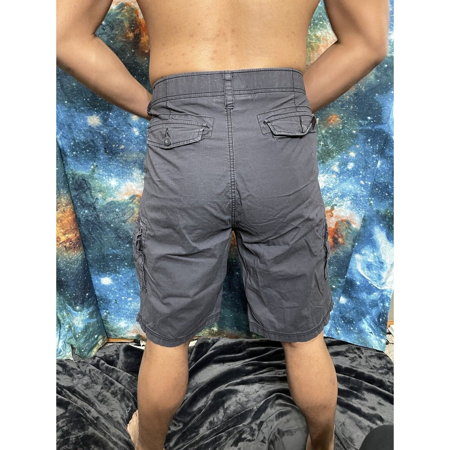 WearFirst Mens Shorts sz 40 Free Band Gray Cargo Bottoms Cotton Stretch