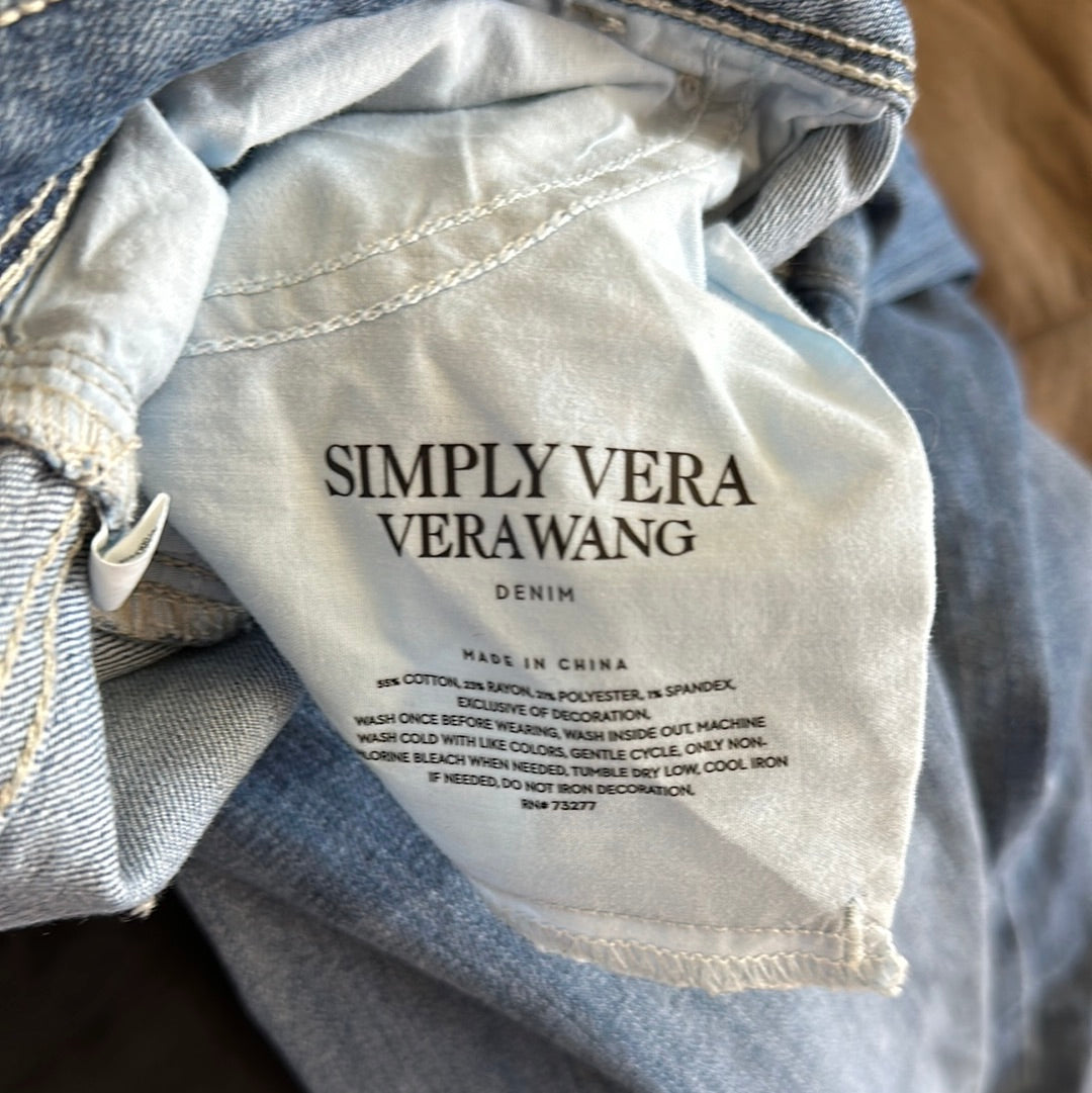 Women’s simply Vera Vera wang skinny 10 blue jeans