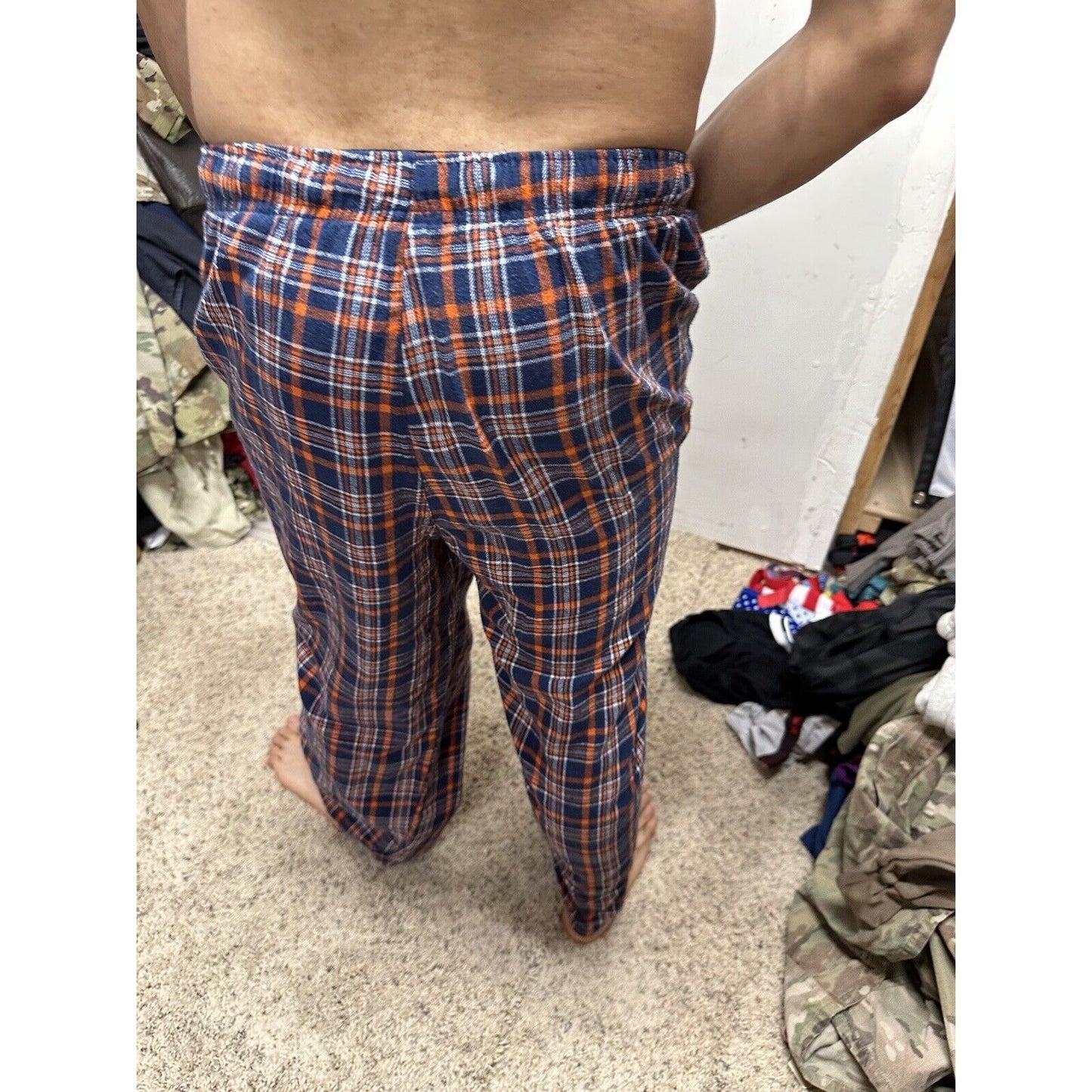 Men’s Plaid NFL Team Large Denver Broncos Pajama Pants Lounge Sleepwear