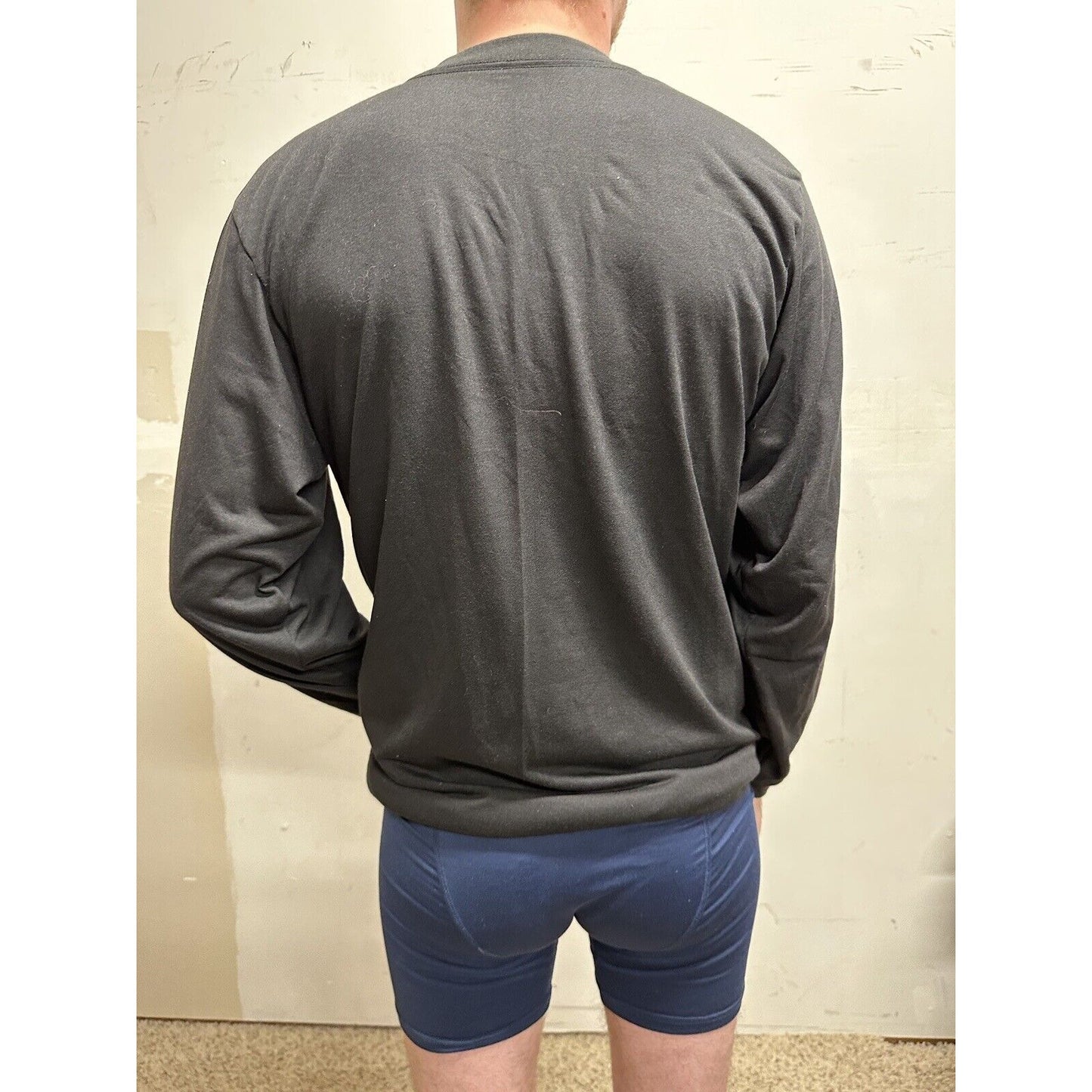 army physical fitness uniform medium long sleeve black poly APFU
