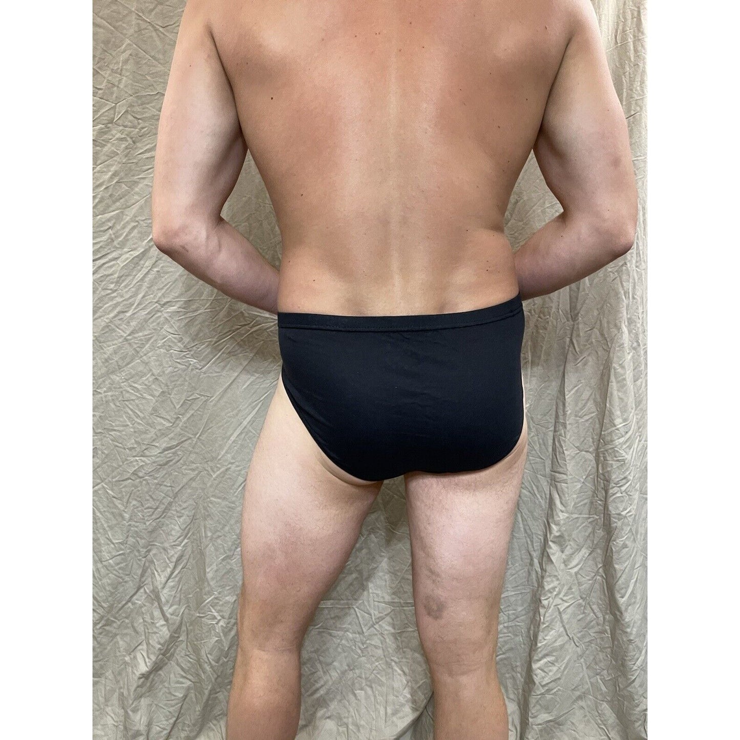 men's papi large black cotton brief