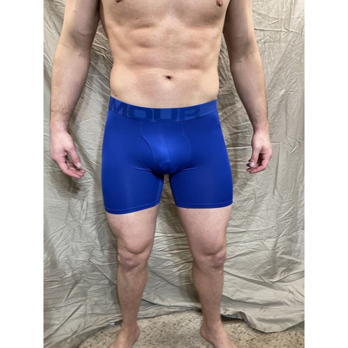 Men's small royal blue under armour the tech mesh boxer jock