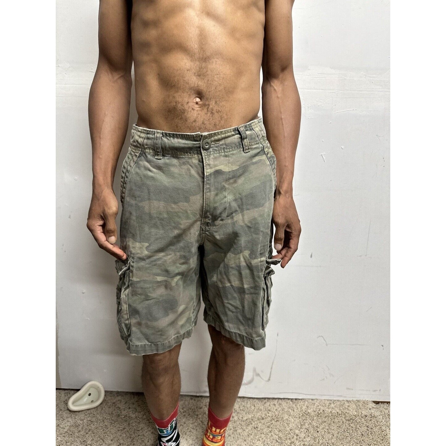 Men’s Camo Cargo Shorts Faded Glory Size 30