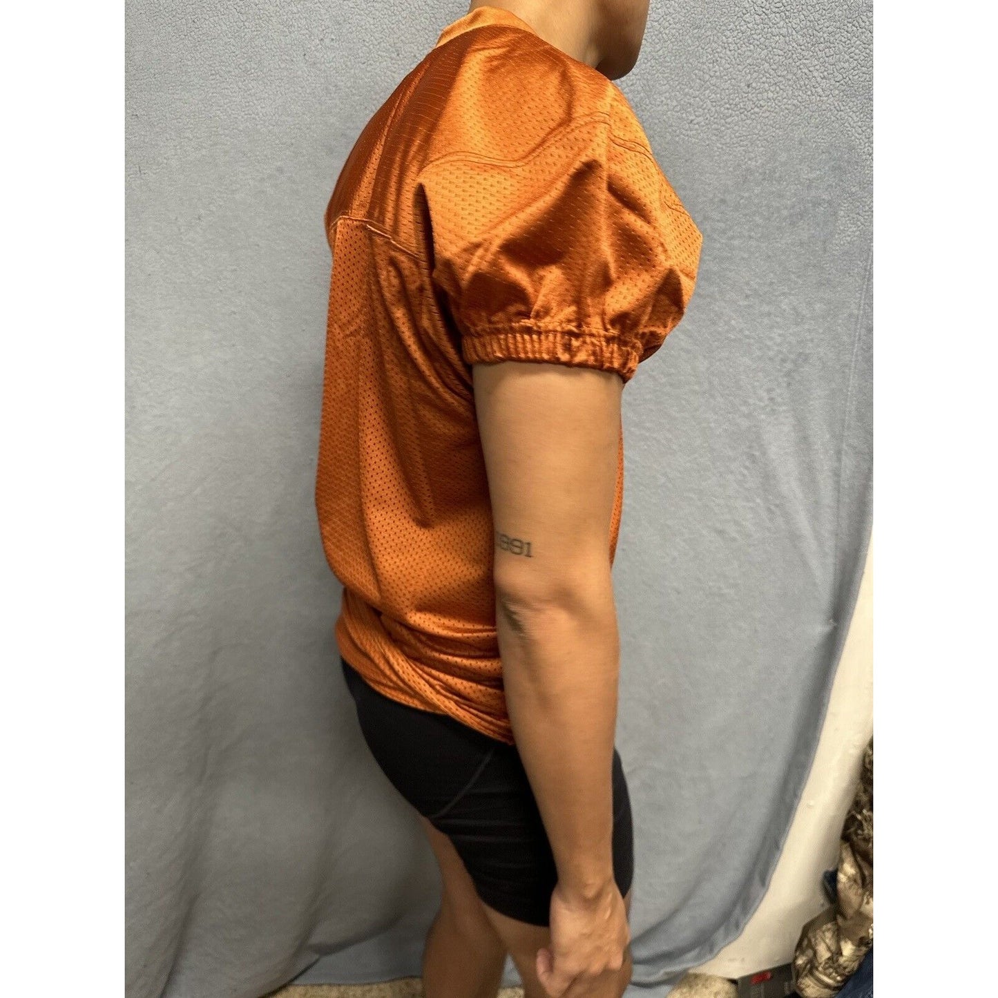 Champro Adult Audible Football Game Jersey TEXAS ORANGE MD