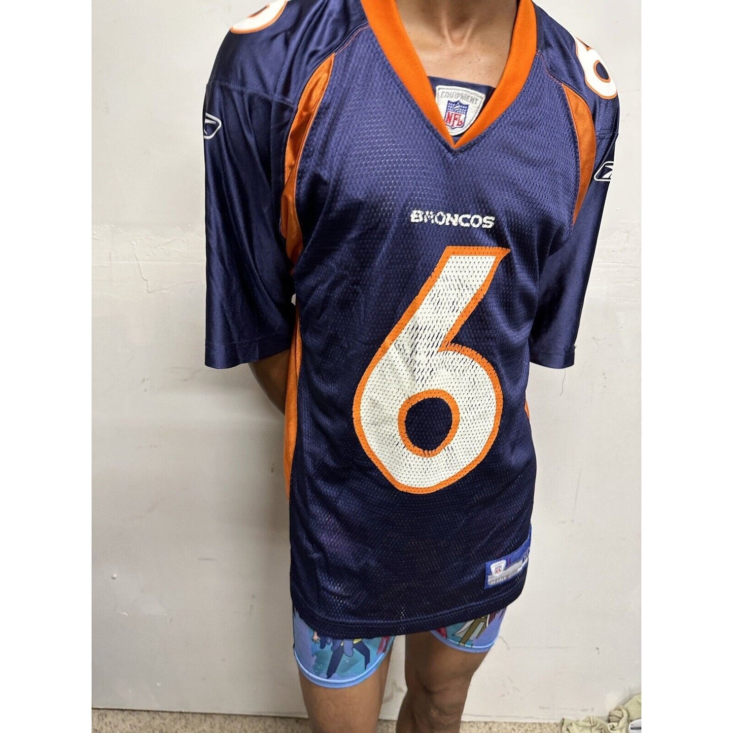 Men’s Reebok NFL Equipment Denver Broncos On Field Medium Football Jersey Cutler