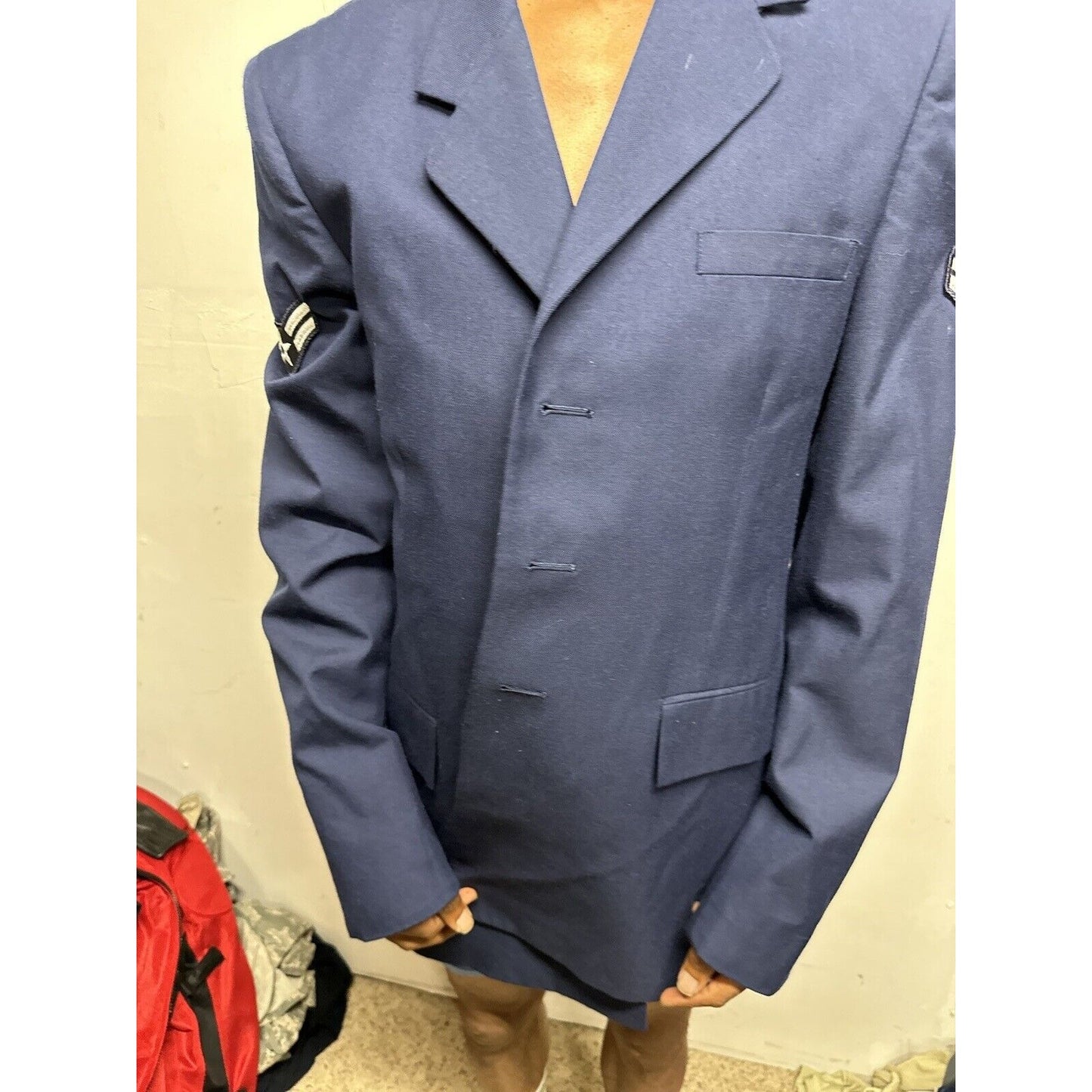 Men’s Air Force 40XL USAF Air Force Service Dress Coat Blue Enlisted Dscp