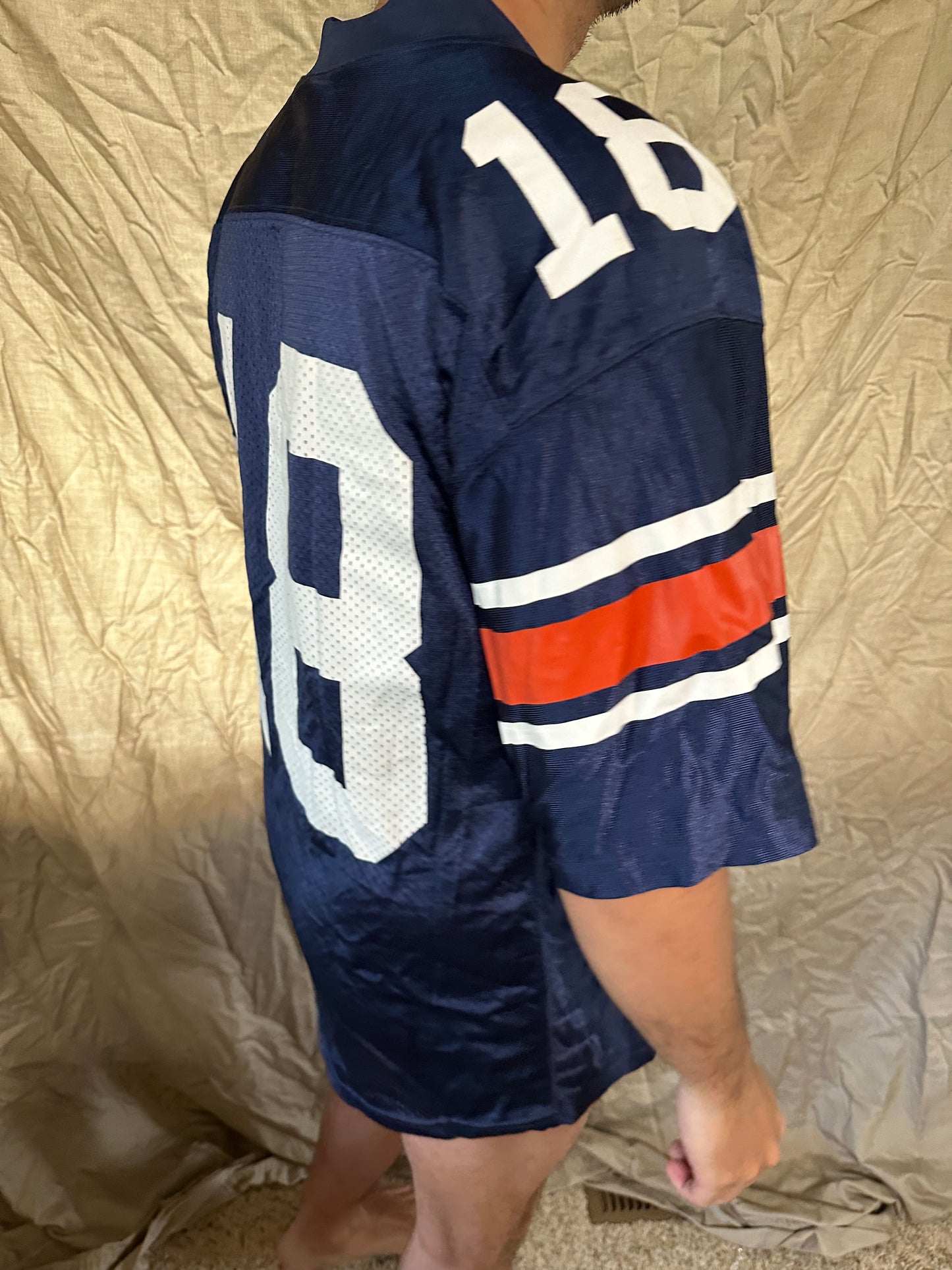 Men’s small auburn football jersey dark blue #18 under armour