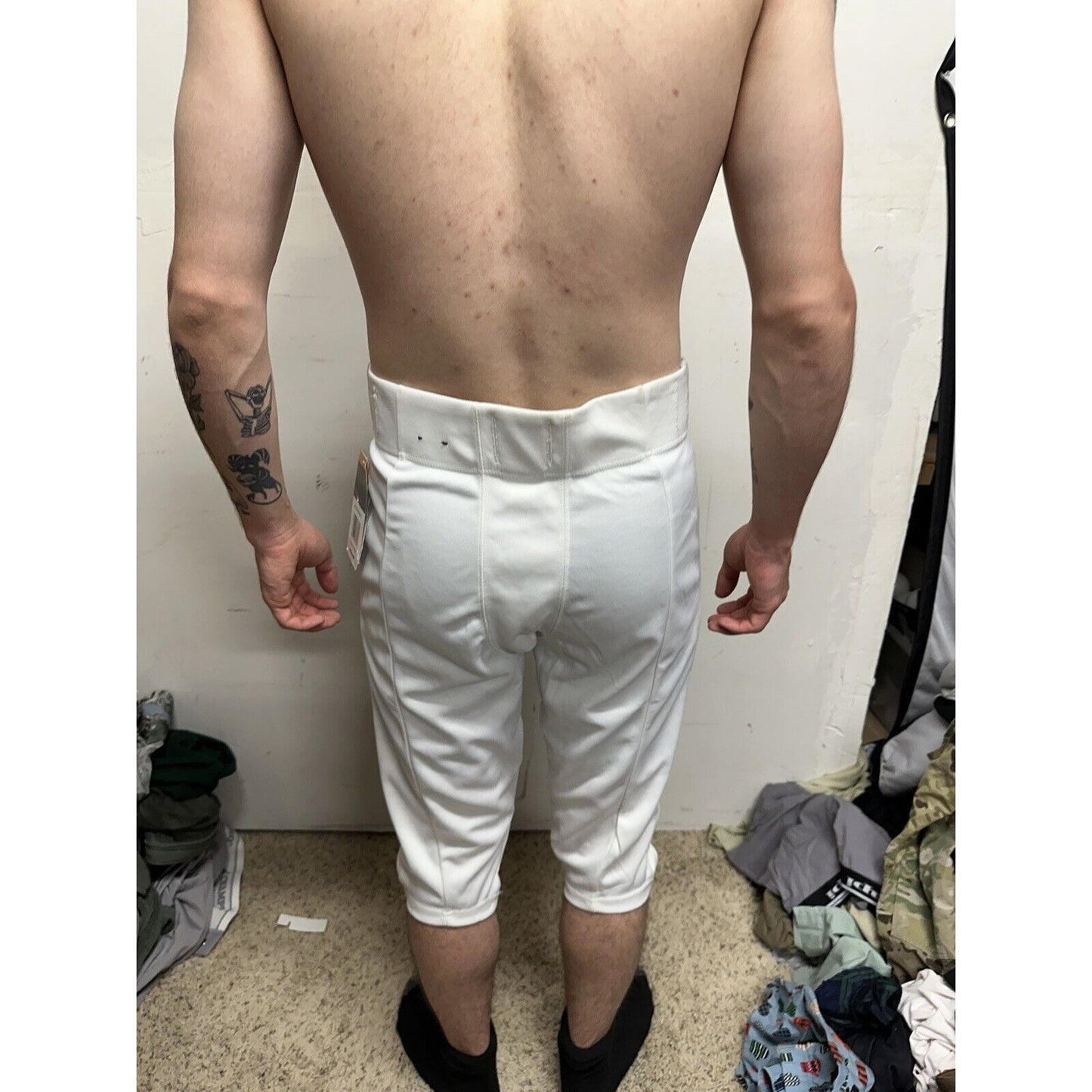 Men’s White Wilson Football Pants Large
