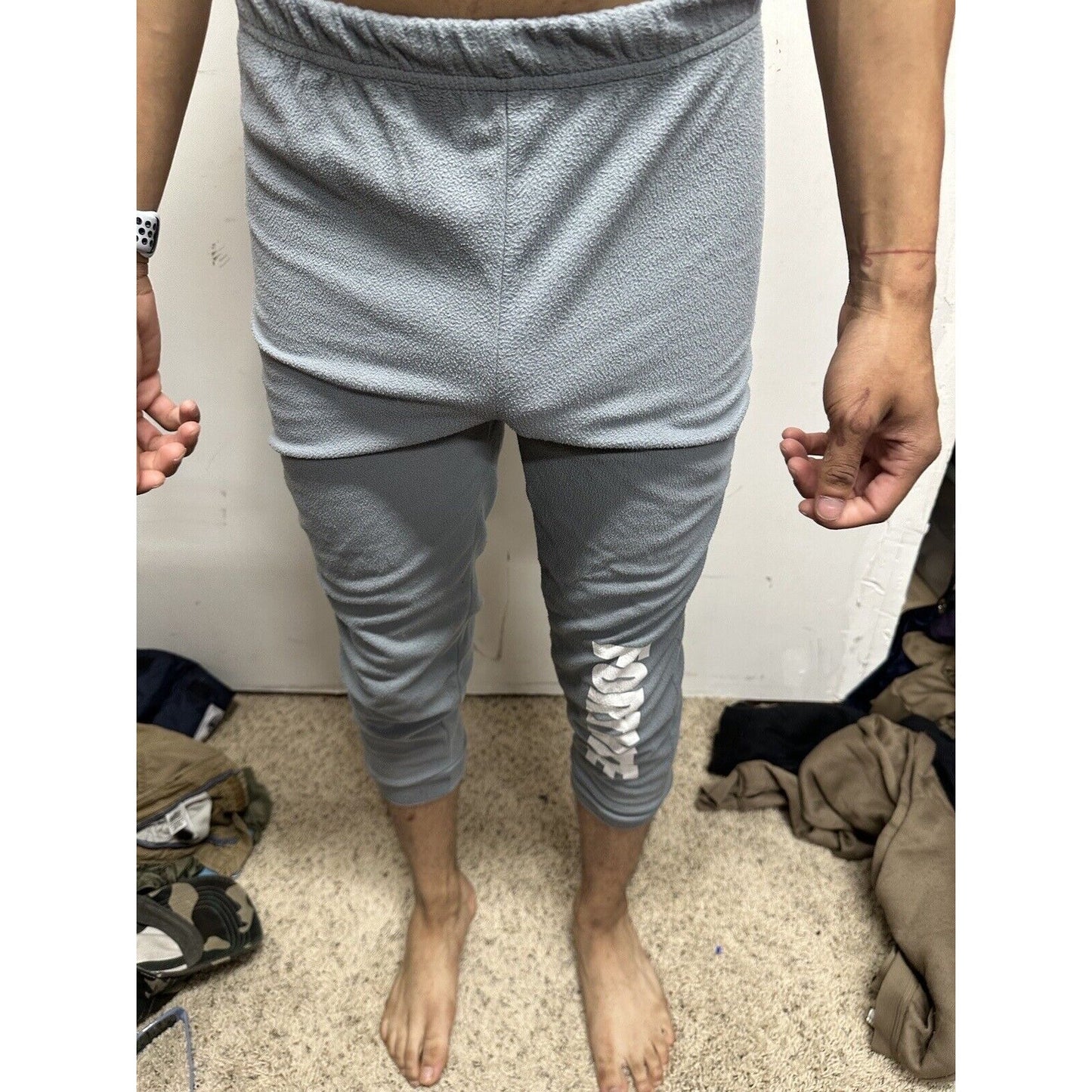 Boy’s 10-12 Fortnite Gray Sweat Pants Pajama Bottoms No Pockets