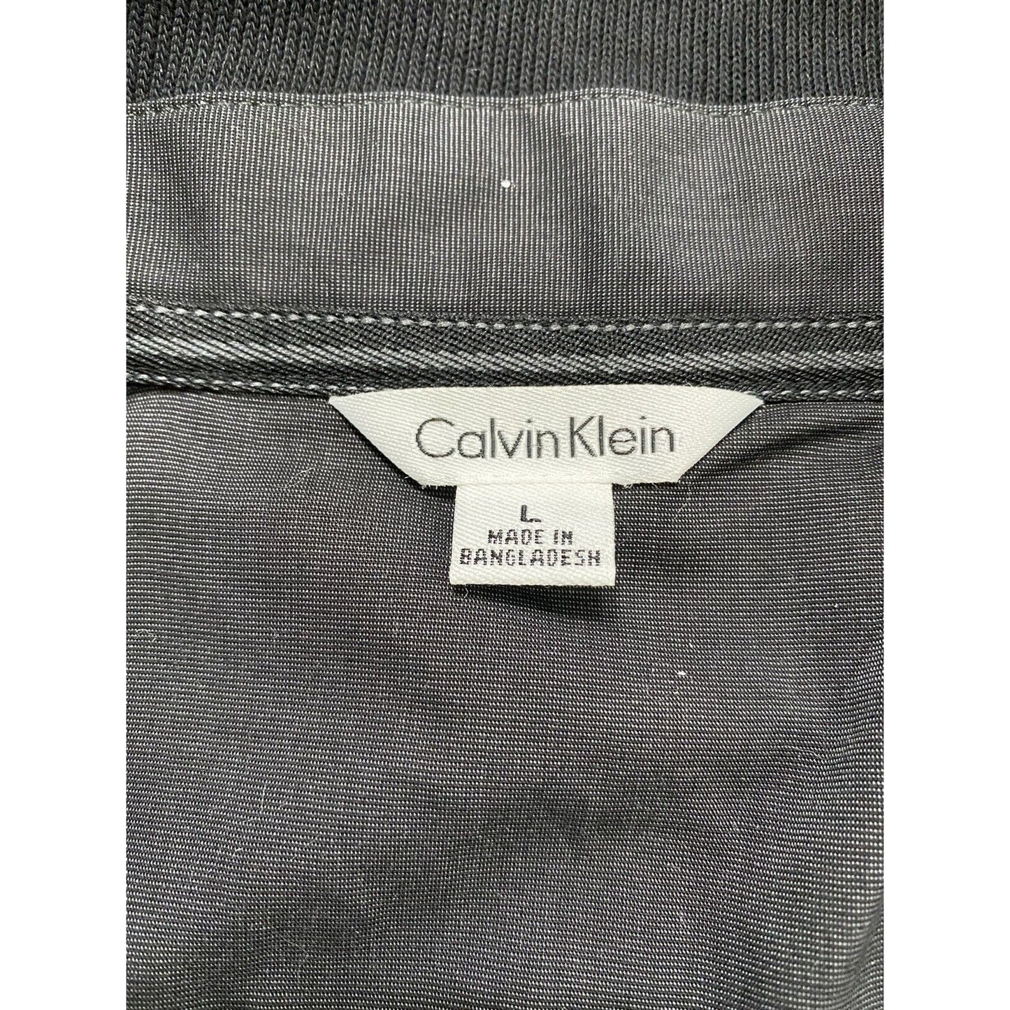 Calvin Klein Men's Large Black 1/4-Zip Pullover Sweater