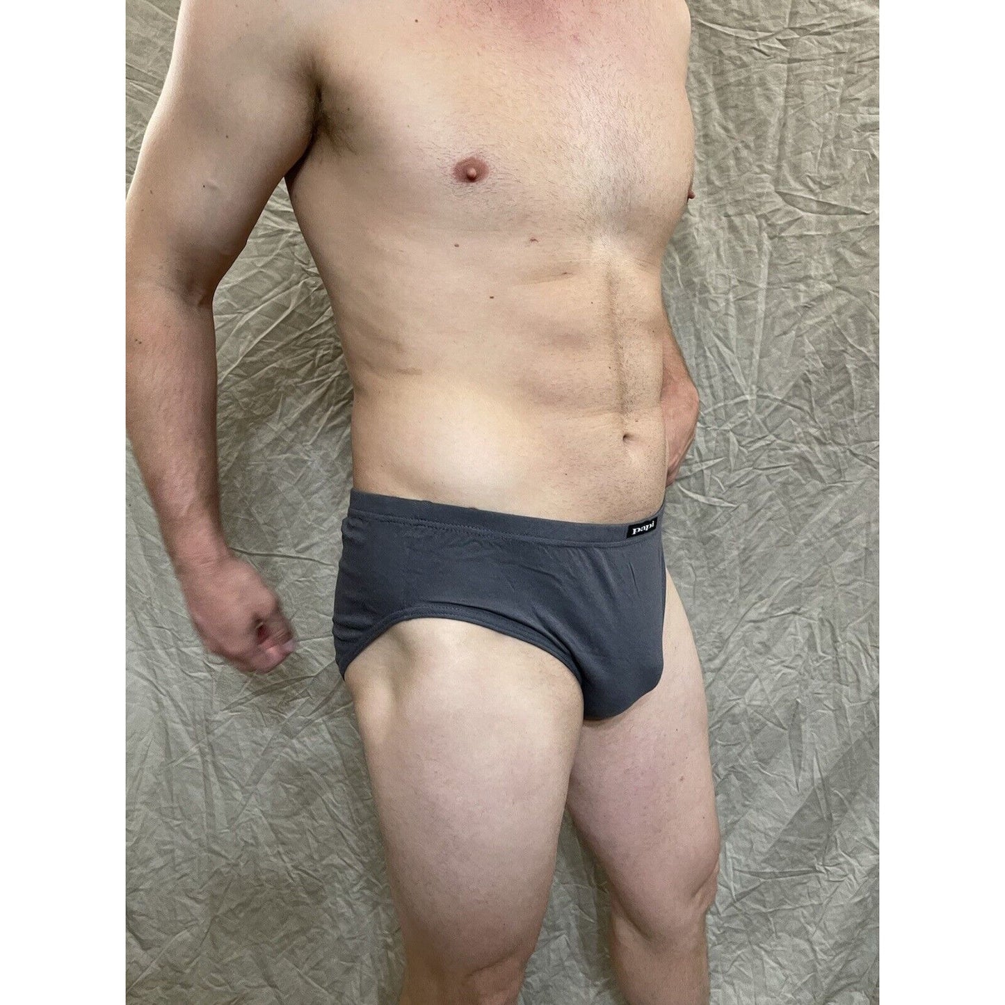 men's papi medium gray XL brief cotton