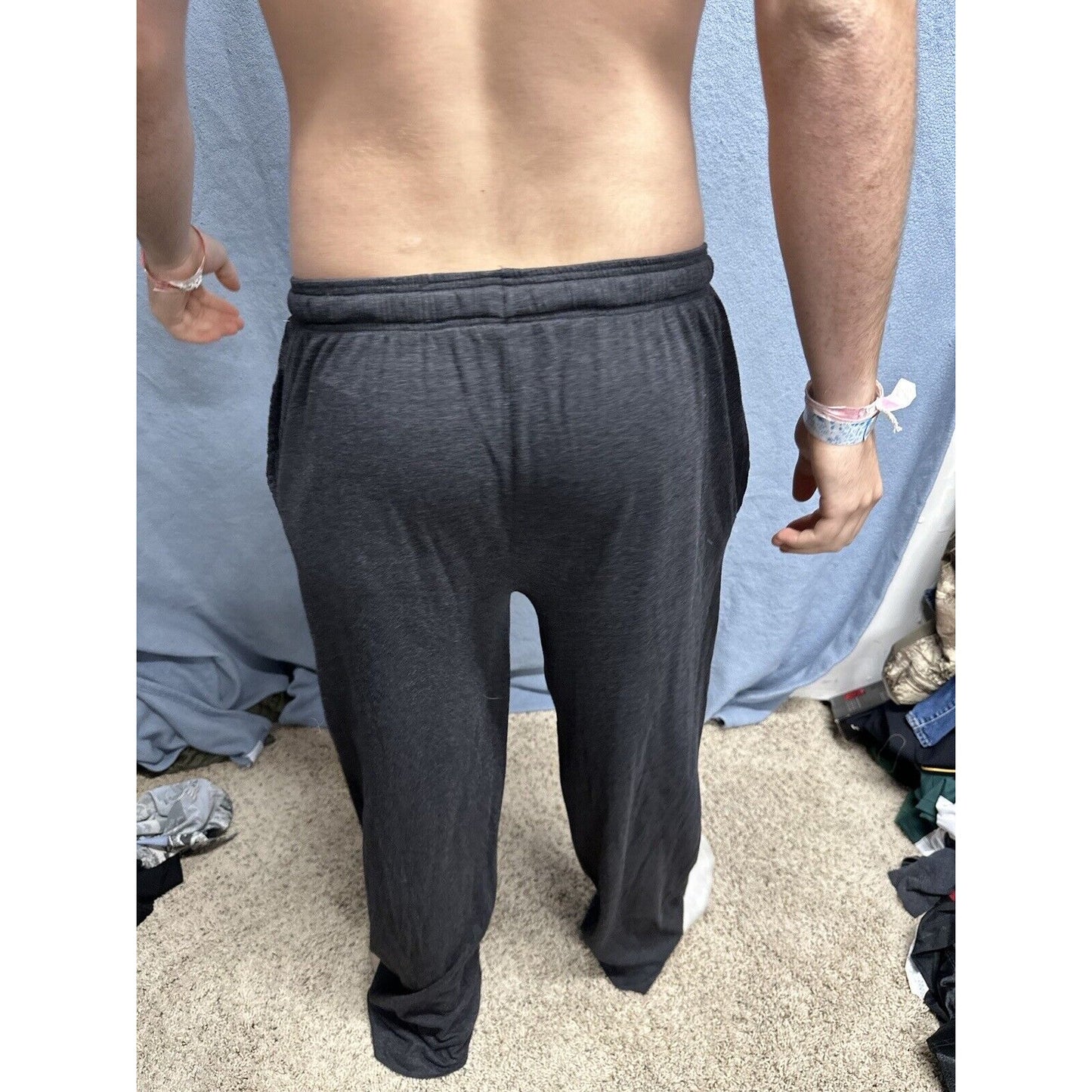 Men’s Large Batman Dark Gray Lounge Pants Sleep Wear With Pockets Large