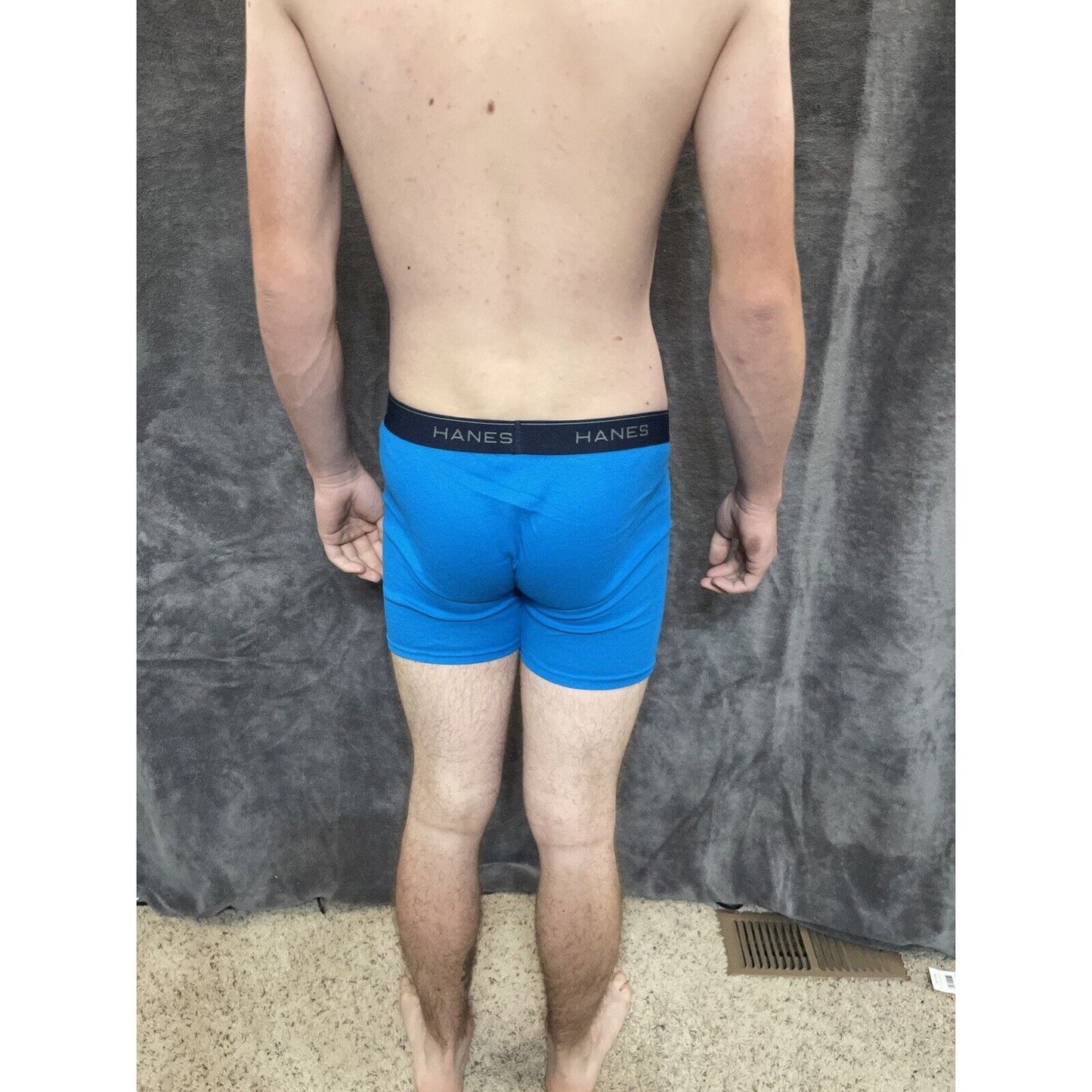 boy's Hanes youth XL Aqua With Dark Blue boxer brief