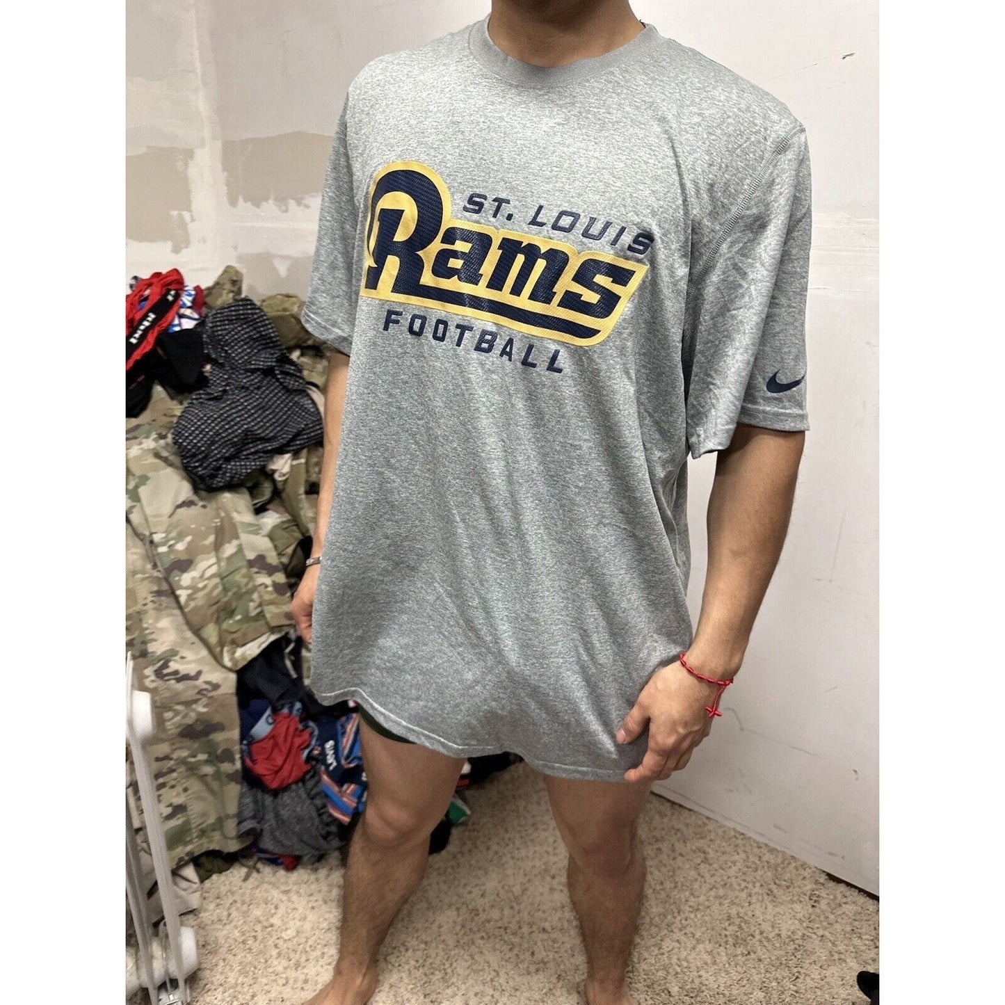 Men’s Gray NFL On Field XL Nike Dri Fit St Louis Rams Football Shirt