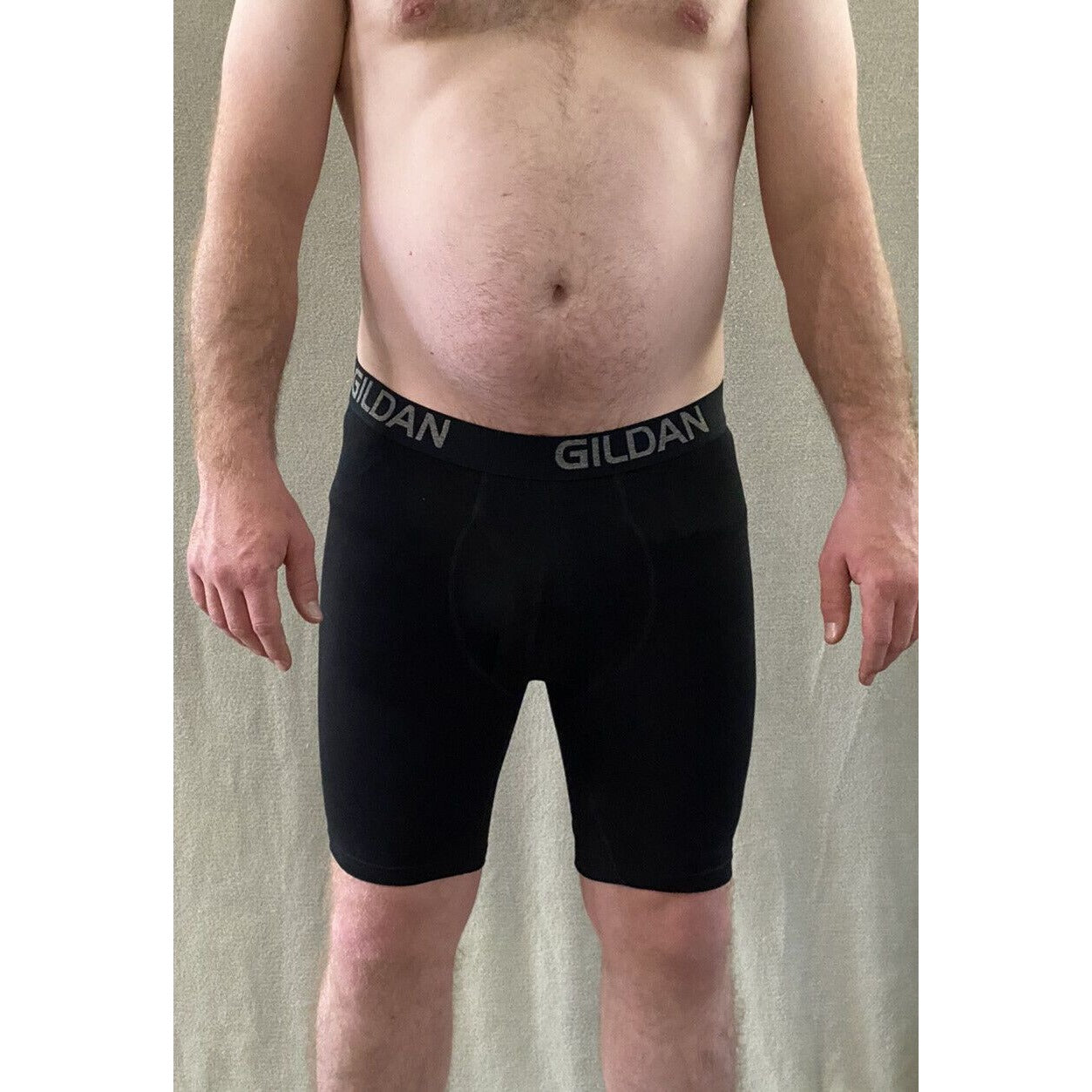 Gildan Men’s Medium (32-34) Black Cotton-spandex Boxer Briefs Underwear